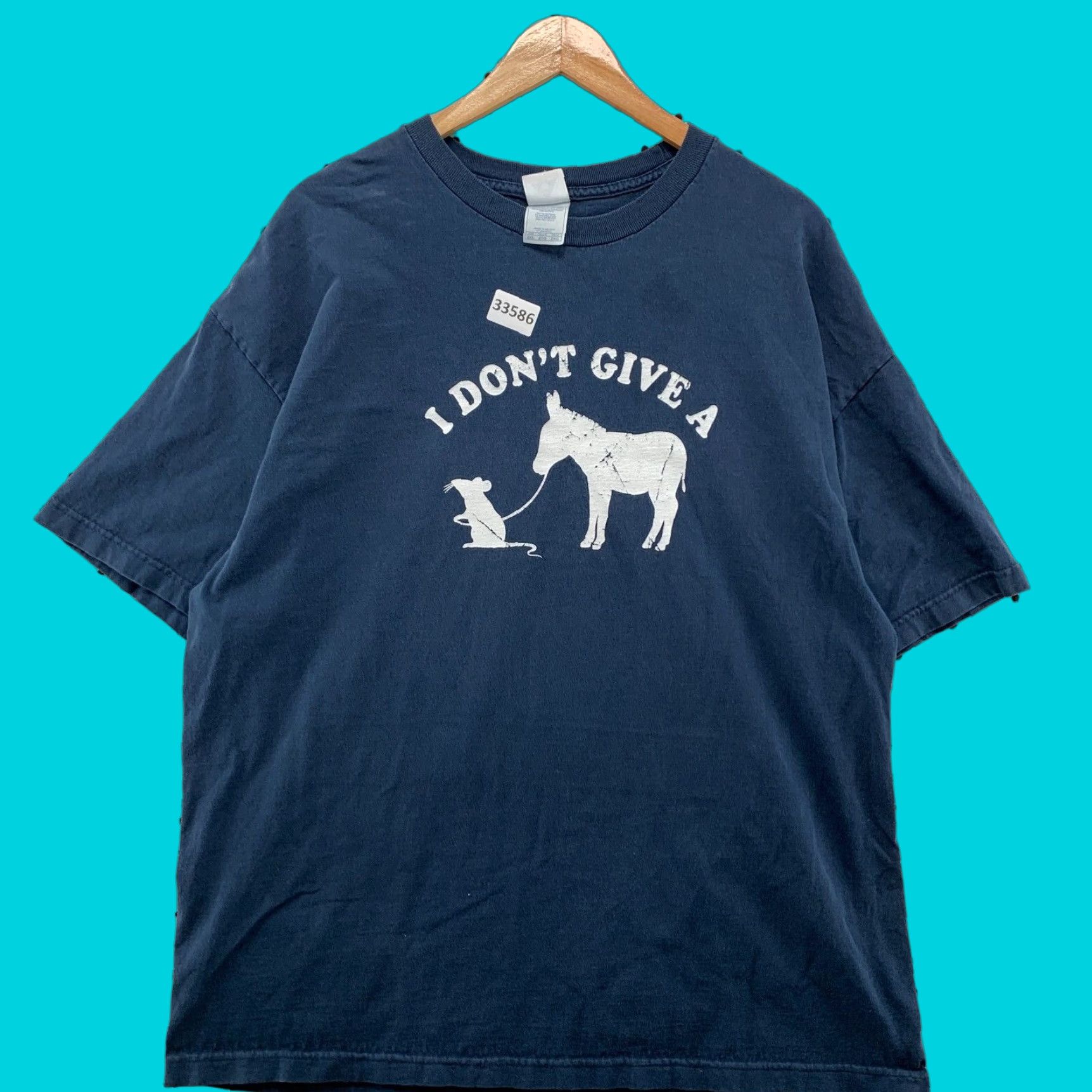 PONY VINTAGE I Dont Give A Funny Shirt Mens 2XL Blue Mouse Pony Graphic 24X30 Shirt Mens 2XL Blue Animation Animals Funny Size US XXL / EU 58 / 5 - 1 Thumbnail