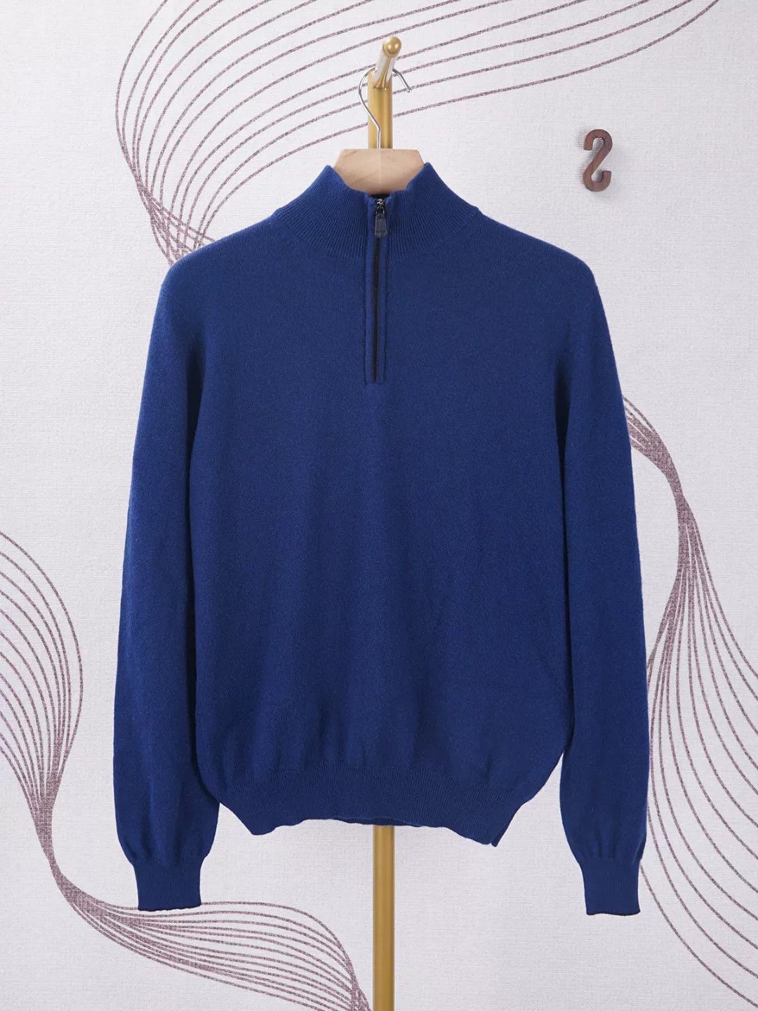Doriani High-End Italian Cashmere Zip Sweater Size US M / EU 48-50 / 2 - 1 Thumbnail