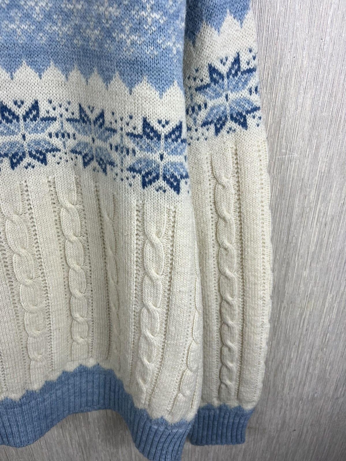 Jantzen × Vintage Vintage Jantzen patterned cable knit wool sweater snowflake Size US L / EU 52-54 / 3 - 13 Thumbnail