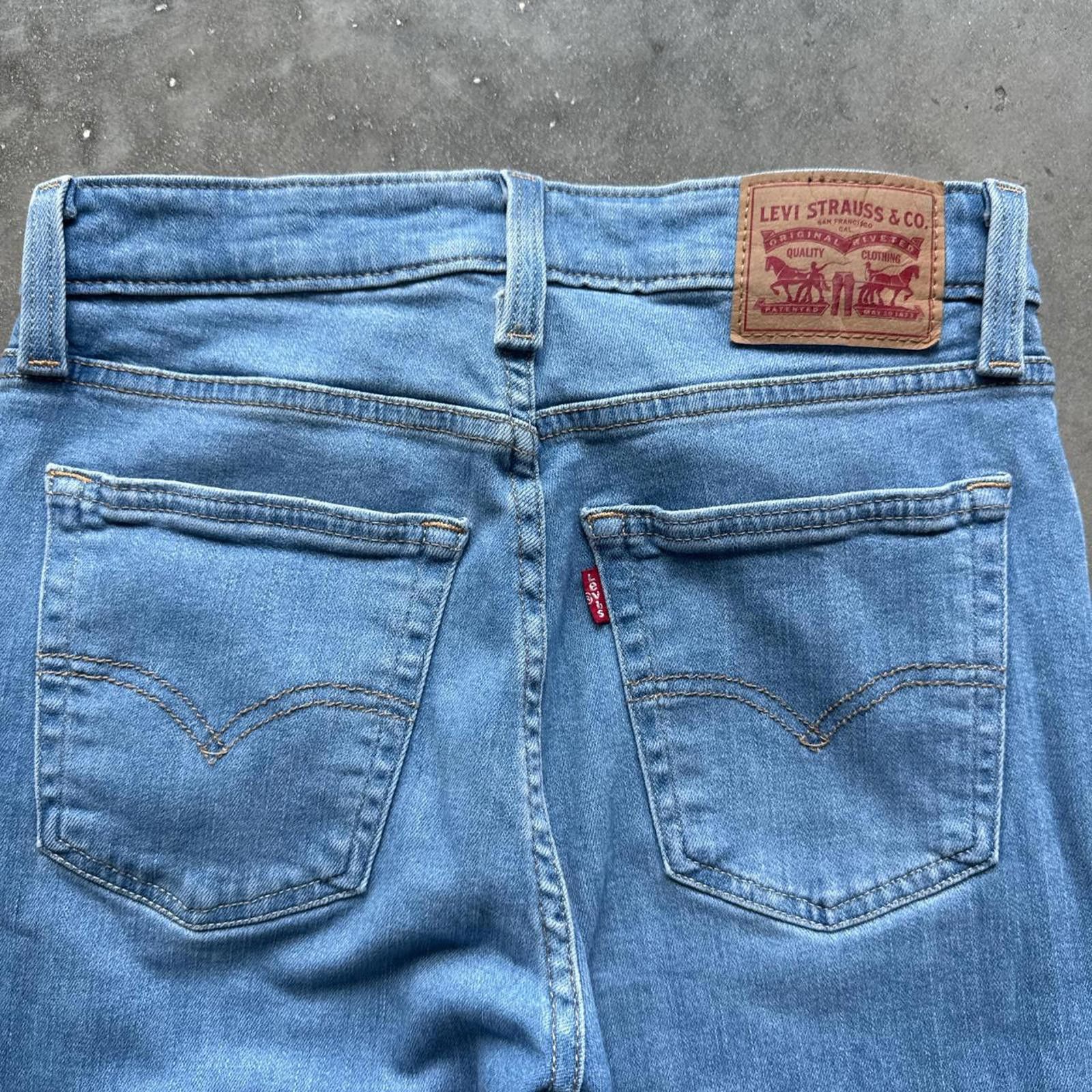 Levi's Distressed Levis Flare Blue Jeans With Ripped Details Size 27" / US 4 / IT 40 - 4 Thumbnail
