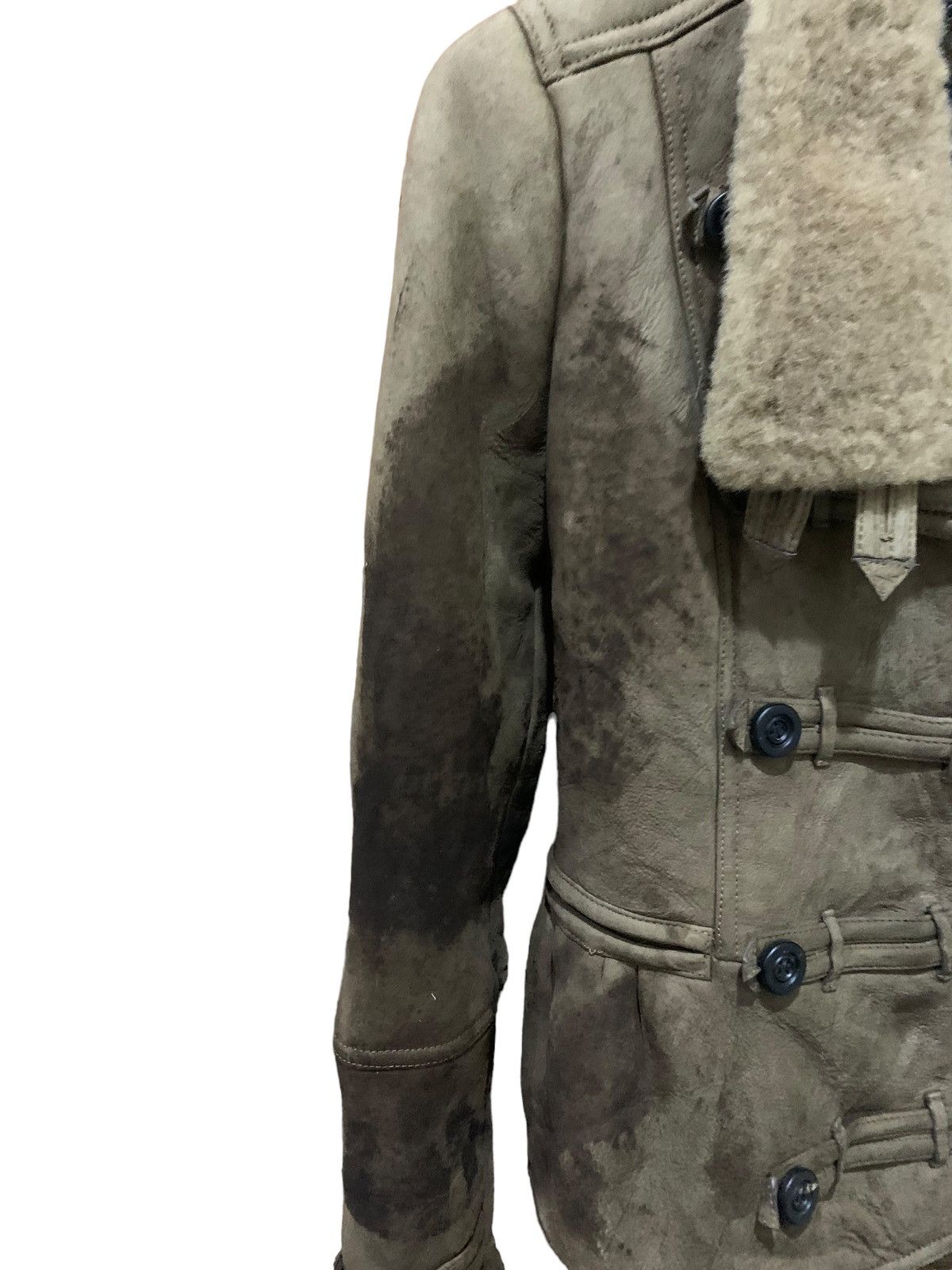 Burberry × Burberry Prorsum Burberry Prorsum Shearling & Suede Peplum Jacket Size S / US 4 / IT 40 - 6 Thumbnail