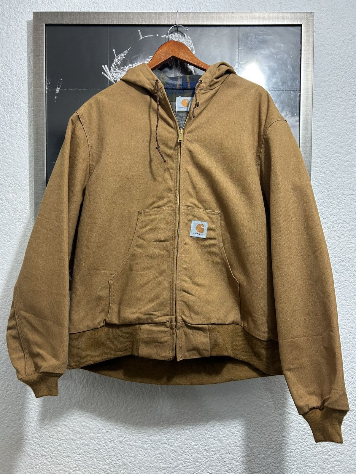 Carhartt 1997 Carhartt Duck Active Camel Flannel Very Rare Size US L / EU 52-54 / 3 - 2 Thumbnail