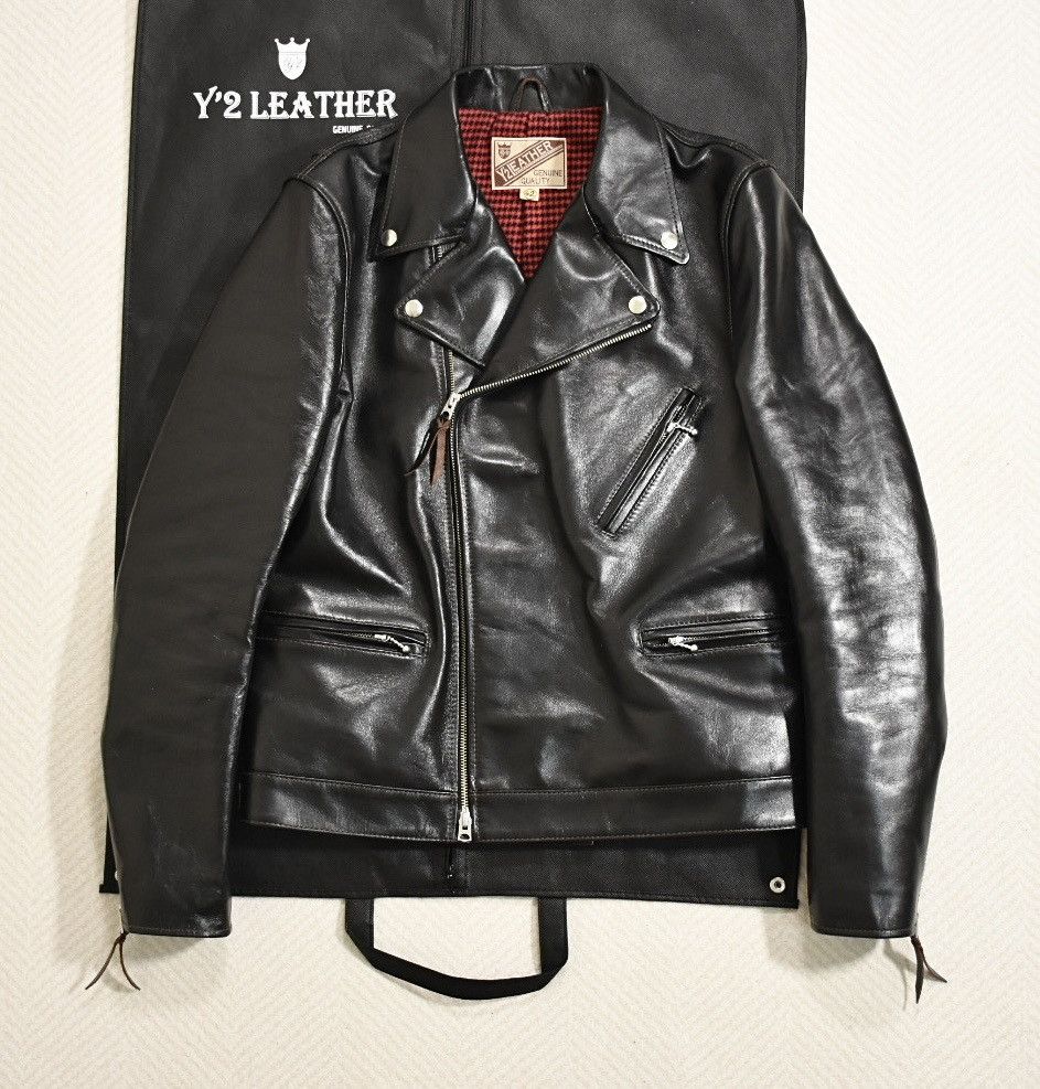 Pre-owned Y2 Leather Y'2 Leather Jacket（horsehide） In Black