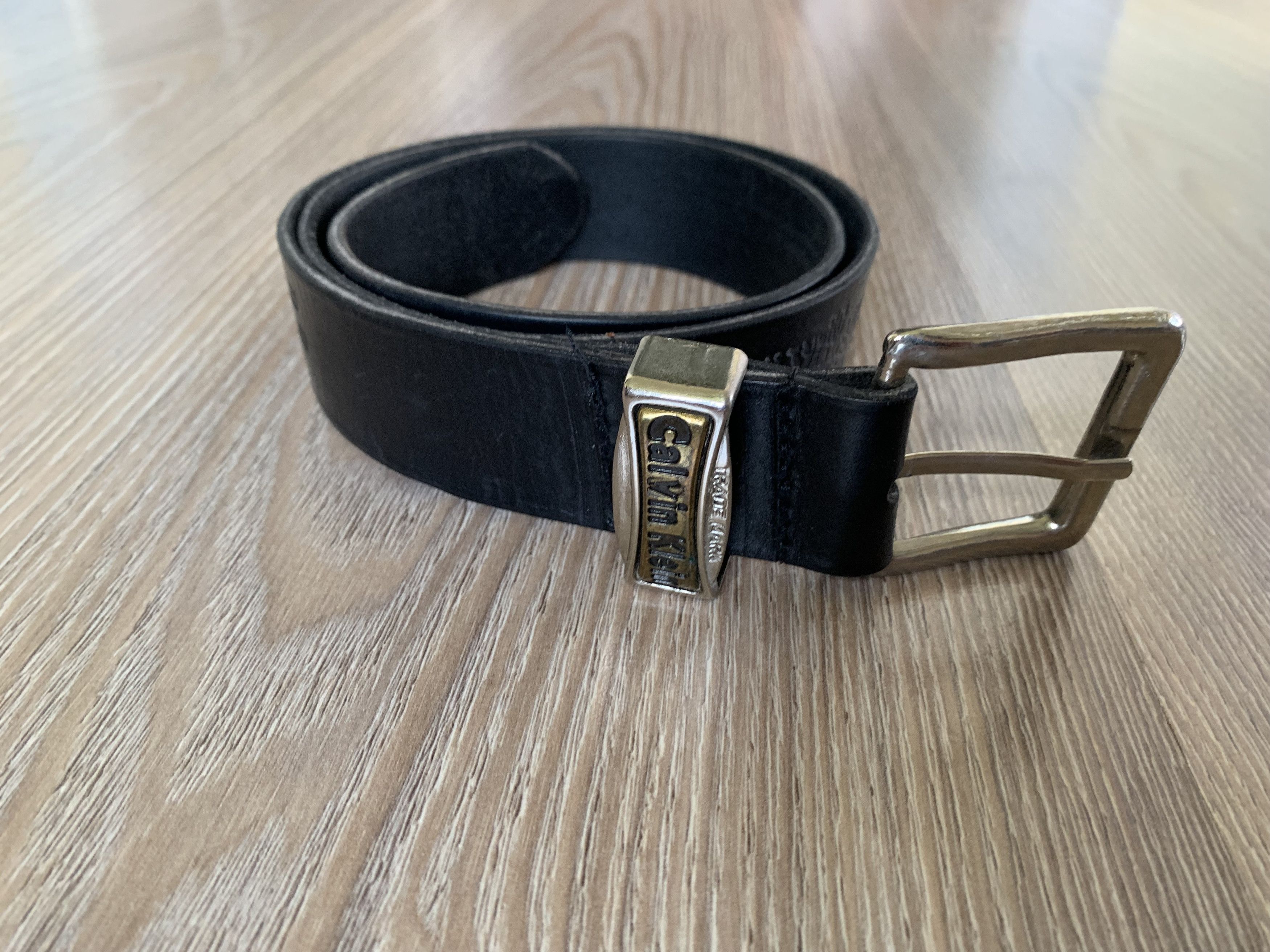 Calvin Klein Calvin Klein Vintage Black Leather Belt Size ONE SIZE - 3 Thumbnail