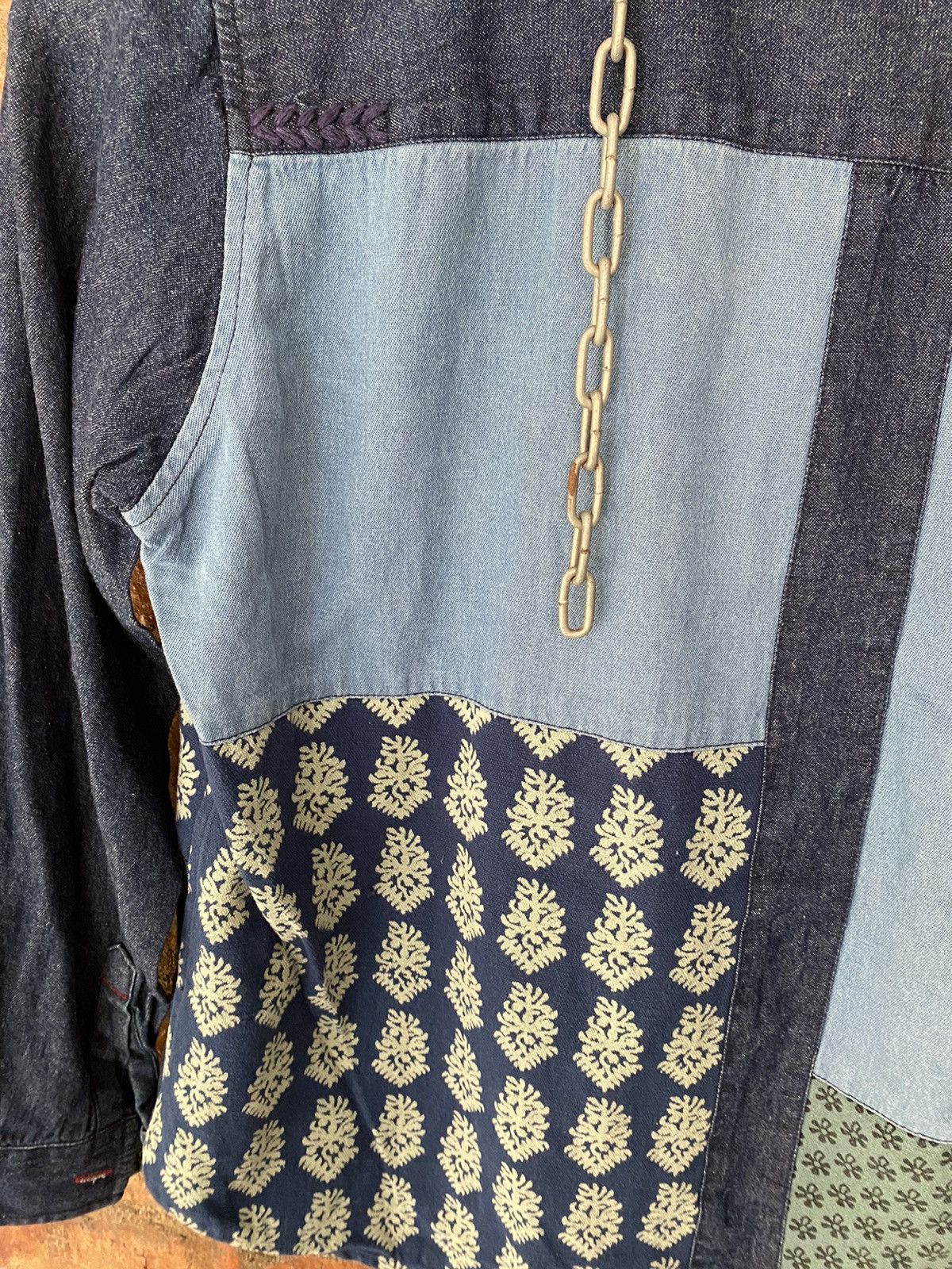 Japanese Brand CAmina Japan Patchwork shirt indigo Size US S / EU 44-46 / 1 - 13 Thumbnail