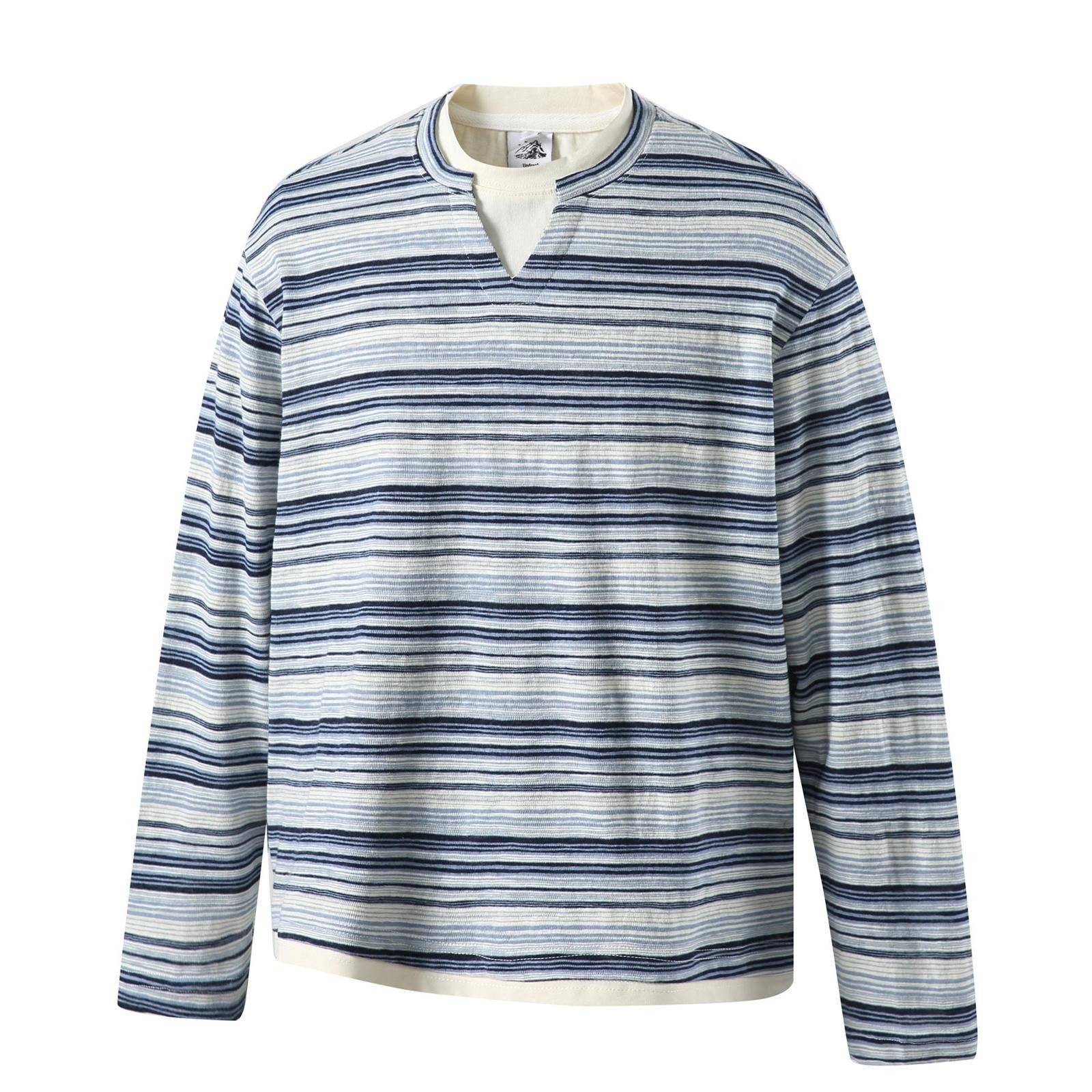 Other Stripe Fake Two-Piece V-Neck Sweatshirt | Retro Size US M / EU 48-50 / 2 - 5 Thumbnail
