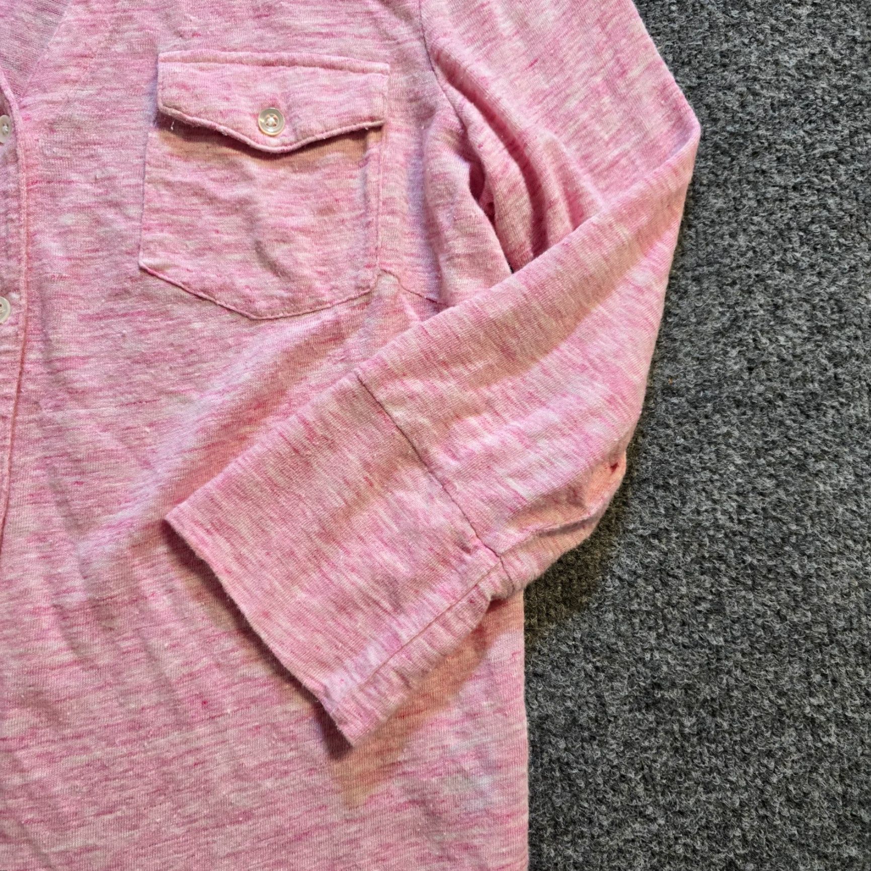 J.McLaughlin J. McLaughlin Top Womens XS Pink Linen Blend Button 3/4 Sleeve Preppy Casual Blouse Size XS / US 0-2 / IT 36-38 - 4 Thumbnail