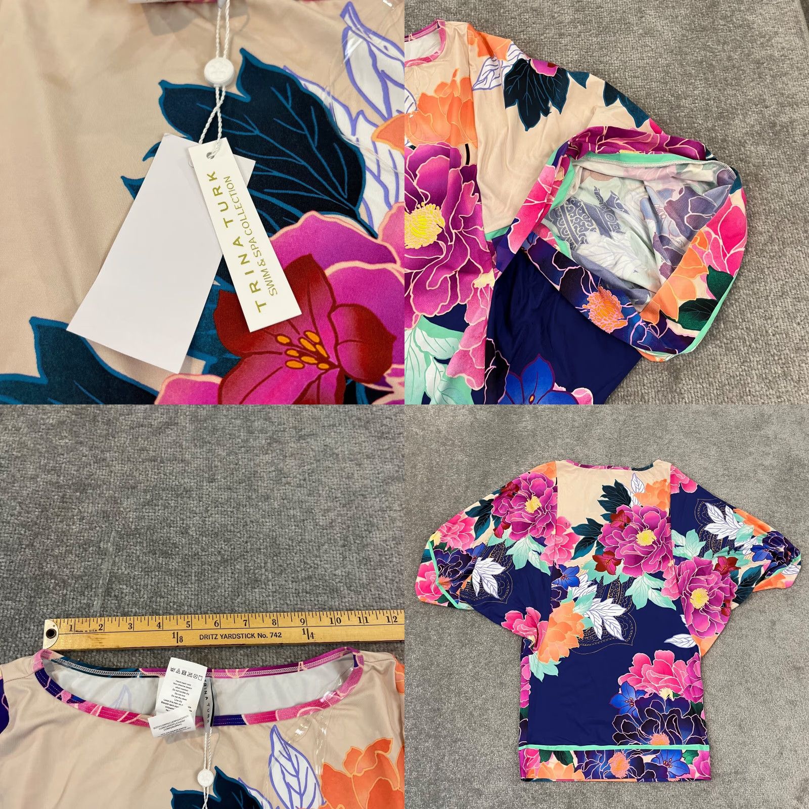 Trina Turk VINTAGE Trina Turk Swimsuit Cover Up Women’s Small 8 Floral Mini Dress Beach Resort Fashion Size S / US 4 / IT 40 - 8 Thumbnail
