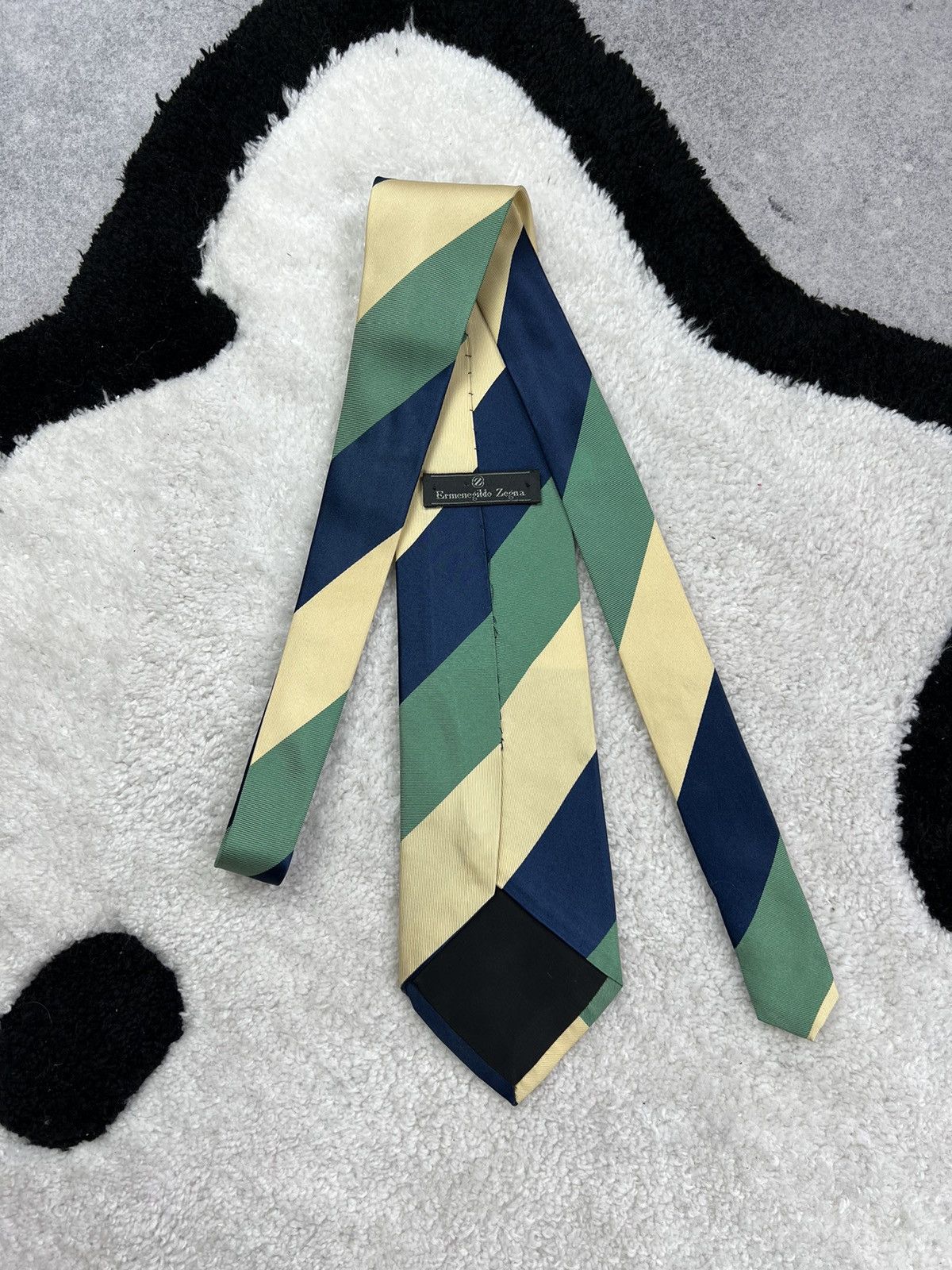 Ermenegildo Zegna Vintage Ermenegildo Zegna Silk Geometric Luxury Tie Size ONE SIZE - 7 Thumbnail