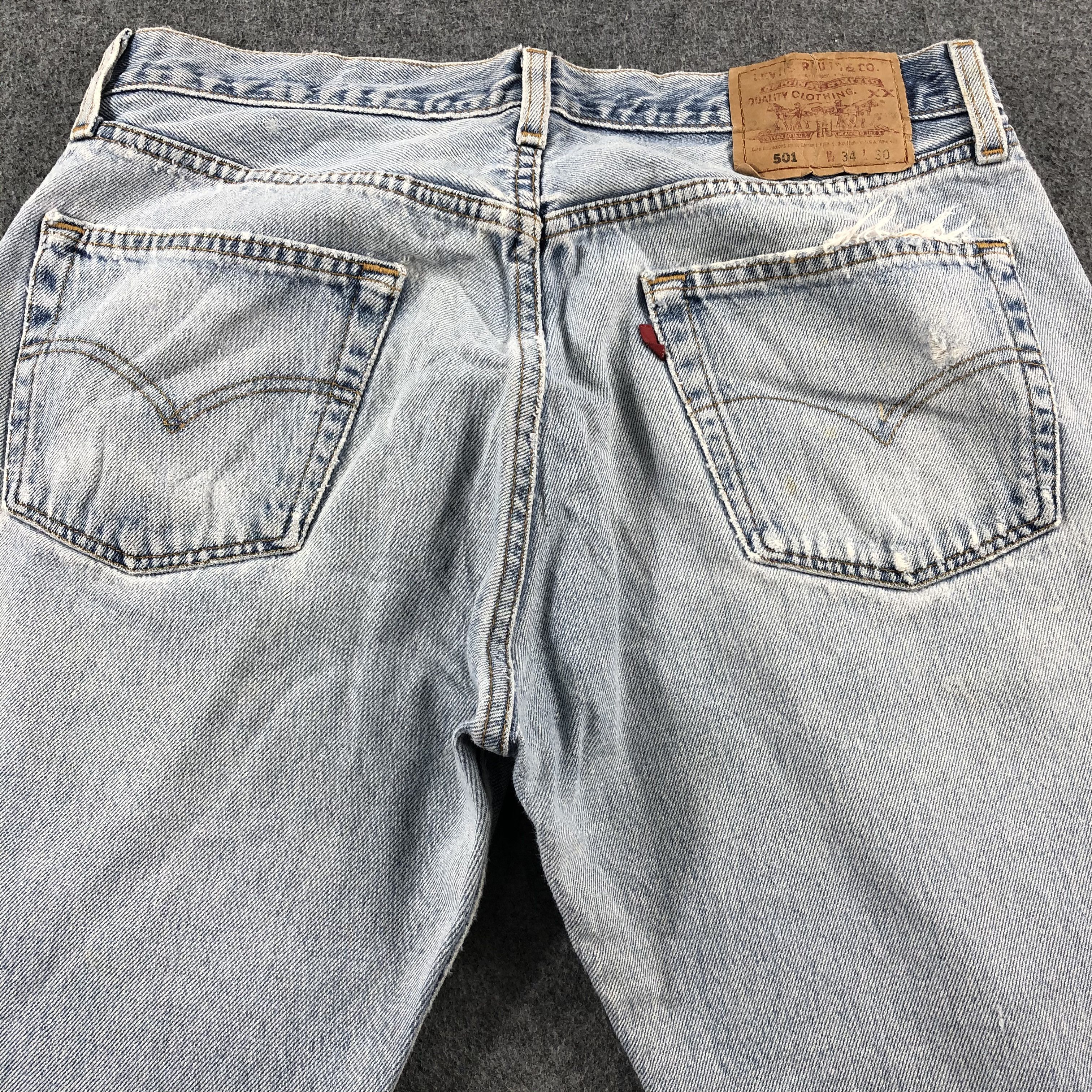 Levi's 90s Vintage Blue Wash Levis 501 Jeans-J2550 Size US 32 / EU 48 - 4 Thumbnail