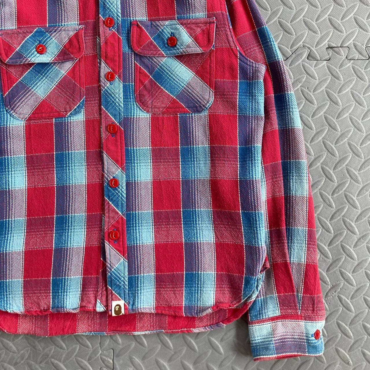 Bape Full Buttoned Flannel Check Hoodie Size US S / EU 44-46 / 1 - 6 Thumbnail