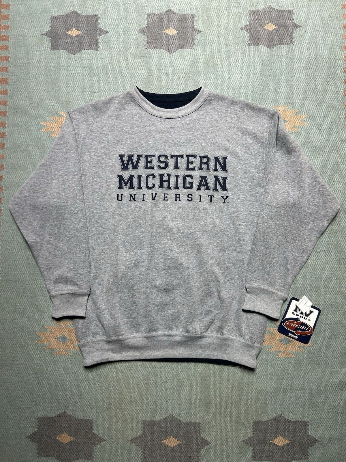 Vintage Vtg crewneck sweatshirt western Michigan reversible NWT M Size US M / EU 48-50 / 2 - 1 Thumbnail