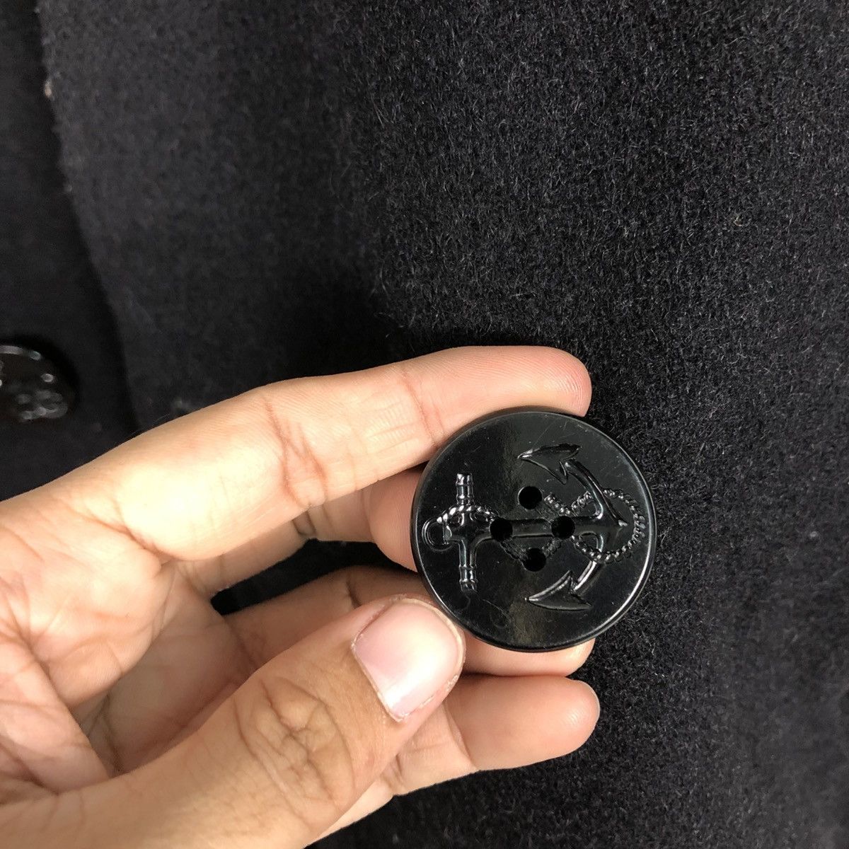 Japanese Brand 📌Vintage Wool Peacoat Usa Double Breast Issey Miyake Size US L / EU 52-54 / 3 - 18 Thumbnail