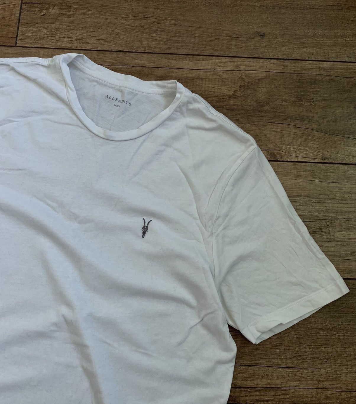 Allsaints AllSaints White Basic Logo T shirt L Size US L / EU 52-54 / 3 - 2 Thumbnail