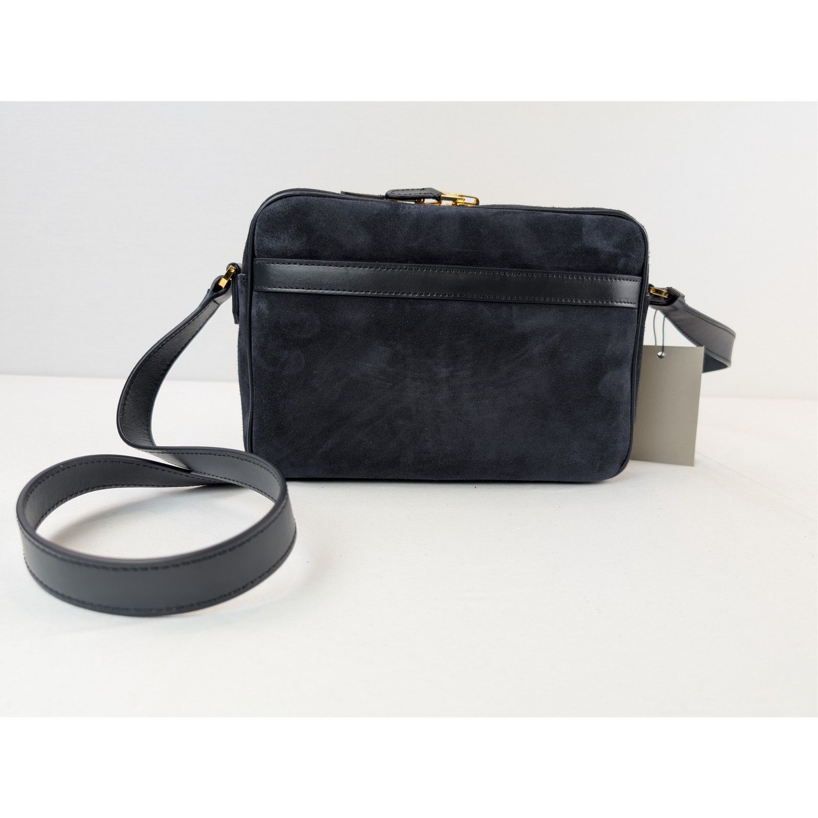 Tom Ford o1rshd1 Logo-Embossed Leather Messenger Bag in Navy Size ONE SIZE - 10 Thumbnail
