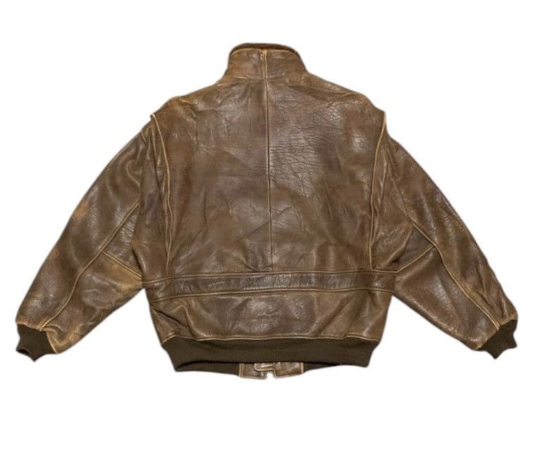 Vintage Vintage Military Leather Bomber Jacket Size US L / EU 52-54 / 3 - 5 Thumbnail