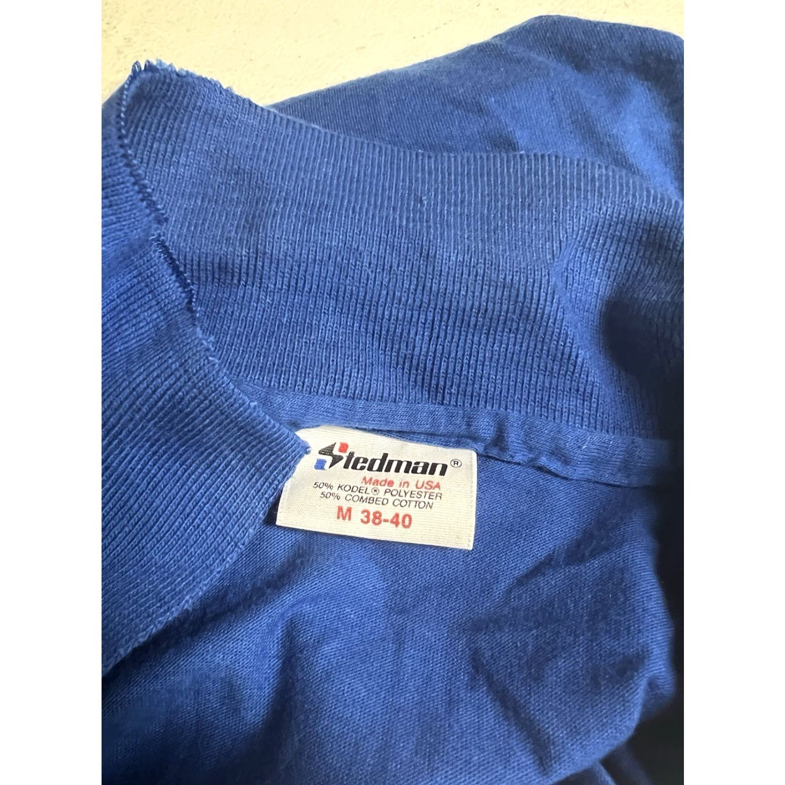 Vintage VINTAGE Stedman Polo Shirt Mens M Blue Short Sleeve Collared Polo Shirt Storm Size US M / EU 48-50 / 2 - 4 Thumbnail