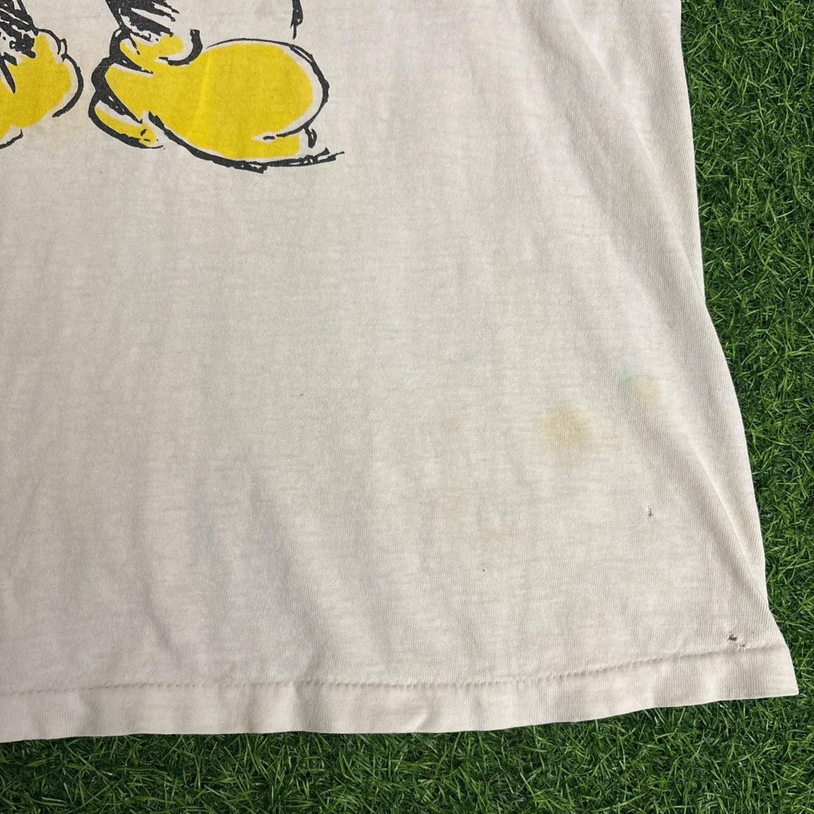 Mickey Mouse Vintage Cream Jacques Moret Mickey Mouse Sketch Graphic Tee Size US XL / EU 56 / 4 - 5 Thumbnail