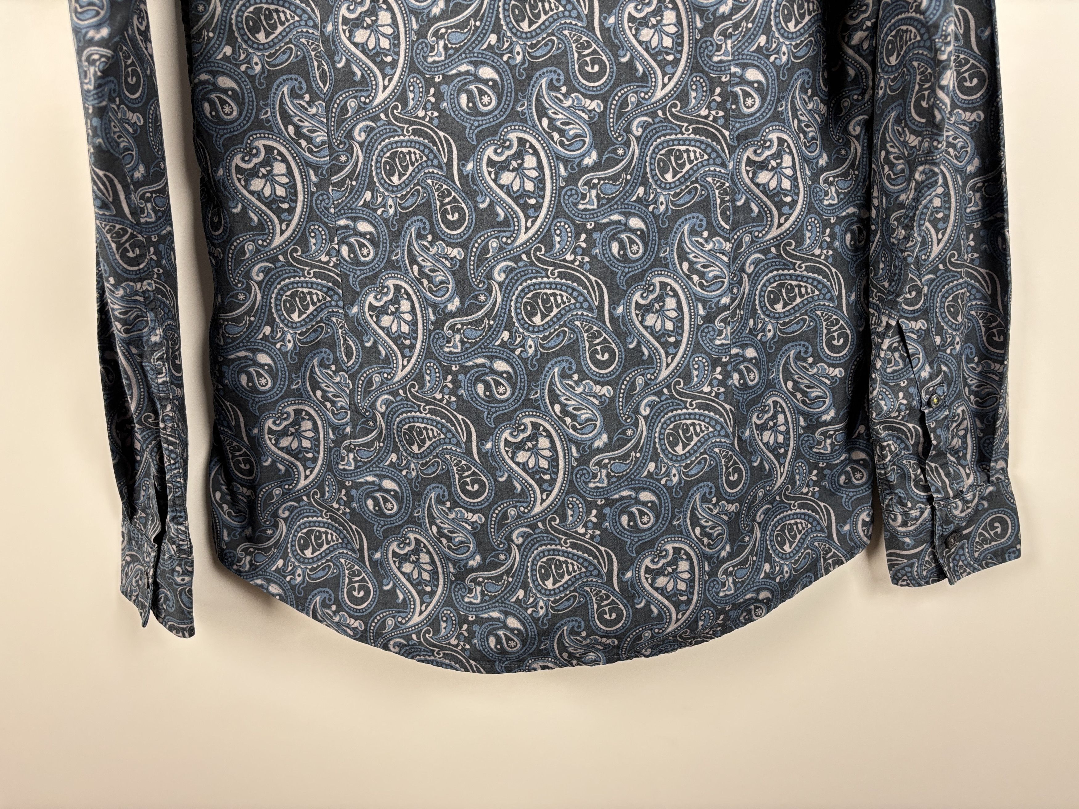 Pretty Green Pretty Green Plaisey Button Down Shirt Slim Fit Blue S Size US S / EU 44-46 / 1 - 6 Thumbnail