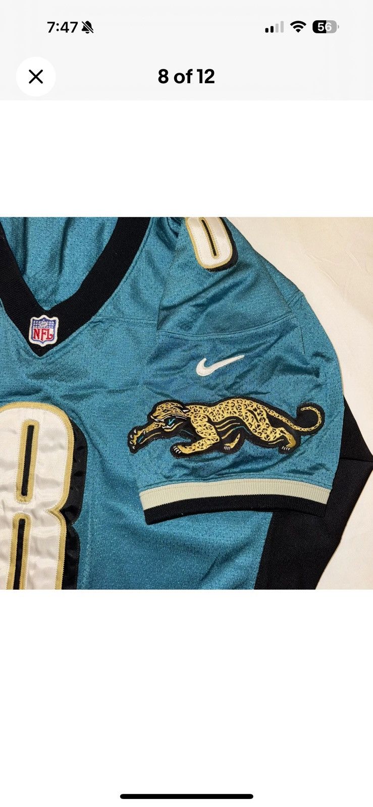 Nike Nike Pro Line Mark Brunell Jaguars Jags Sewn NFL Jersey 2XL Size US XXL / EU 58 / 5 - 8 Thumbnail