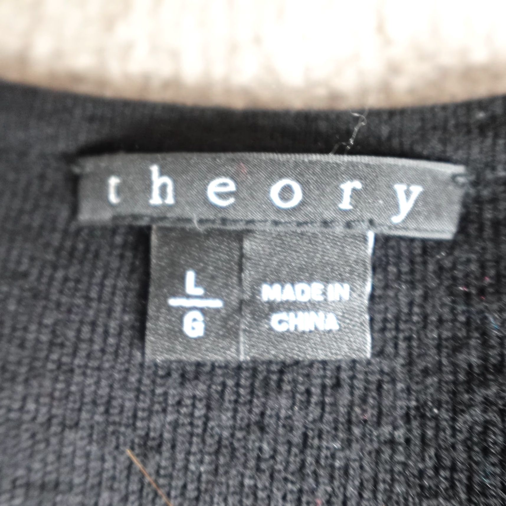 Theory Theory Dress Large Black Solid Wool Blend Sweater Long Sleeve Womens Crew Neck Casual Business Knee Length 01/202? (adjusted for clarity) Size L / US 10 / IT 46 - 2 Thumbnail