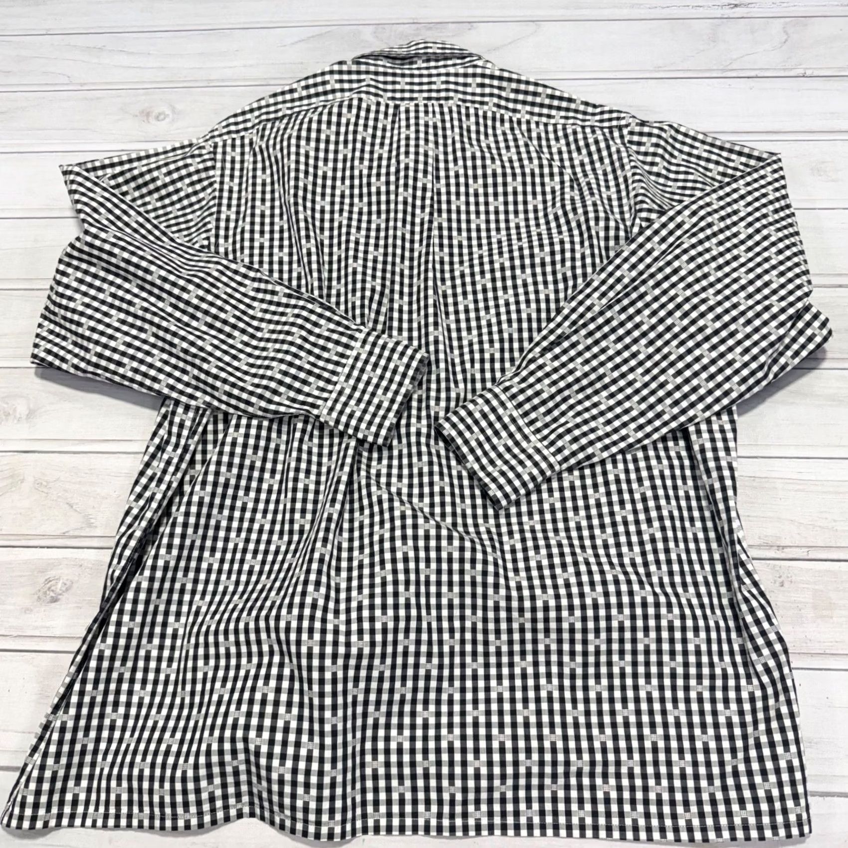 Vintage Maus & Hoffman Shirt Mens XL Black White Check Egyptian 2 Ply Cotton Button Up Size US XL / EU 56 / 4 - 4 Thumbnail