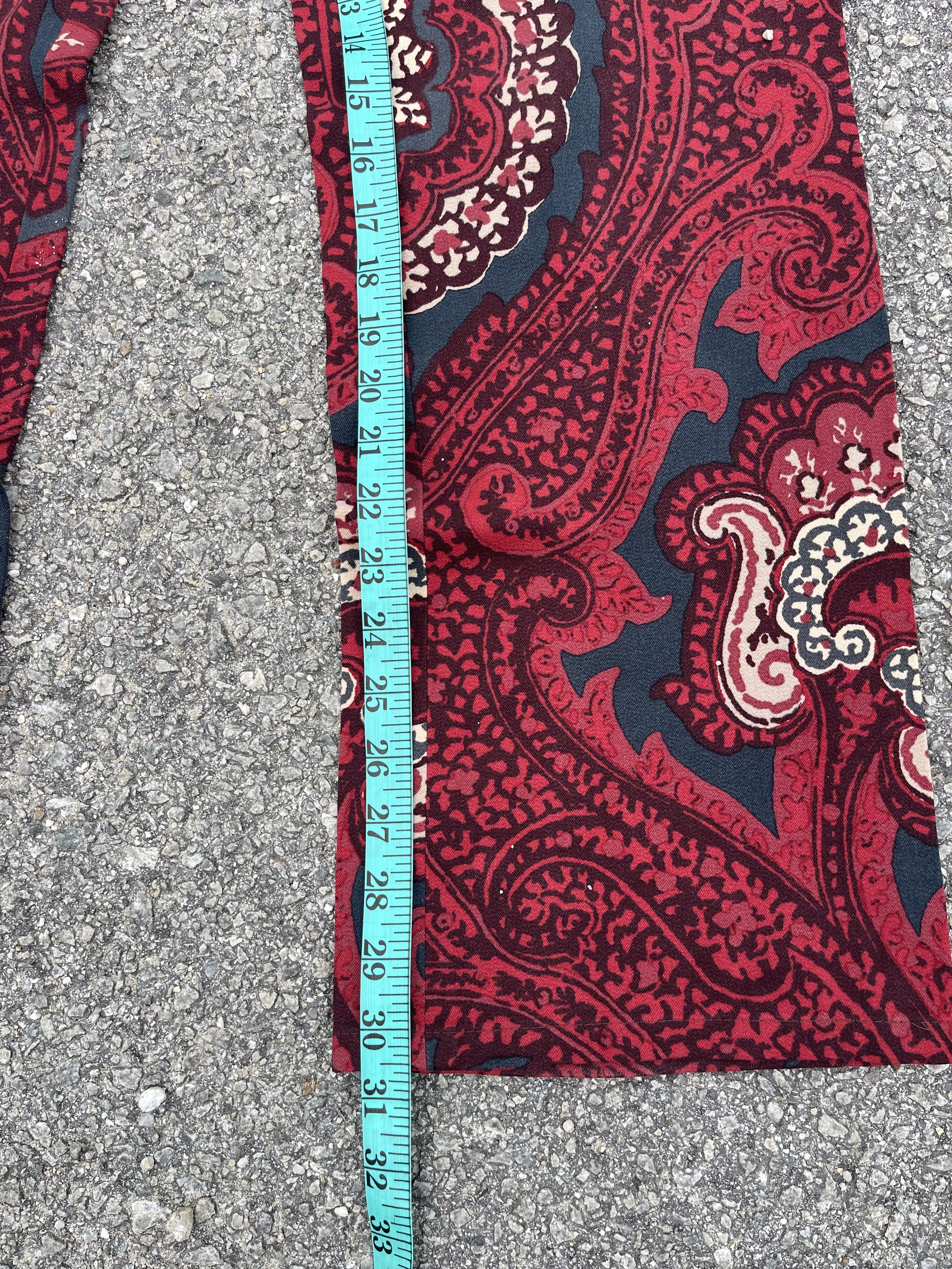 Etro × Vintage Vtg Etro Red Floral Size US 30 / EU 46 - 8 Thumbnail