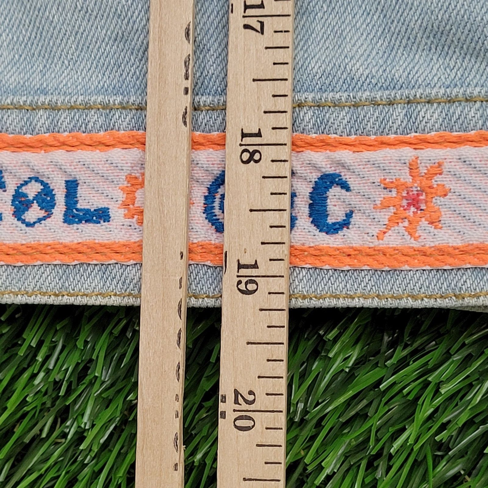 Ocean Pacific Vintage 90s OP Cropped Denim Jacket Womens Small 21x19 Baggy Size S / US 4 / IT 40 - 12 Thumbnail