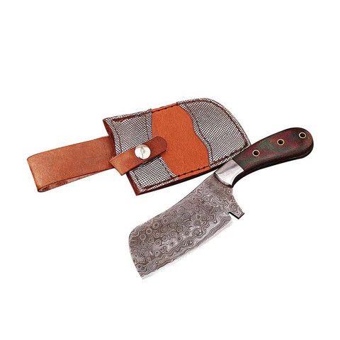 Handmade × Other Damascus Cleaver Knife with Rose Wood Handle Size ONE SIZE - 1 Thumbnail