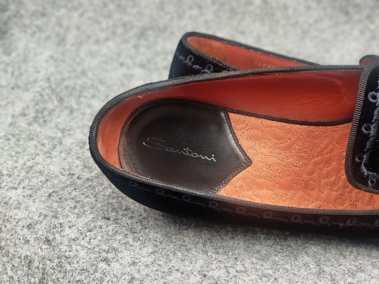 Santoni Santoni Italy Design Velvet SlipOn Casual Dress Loafer Shoes Size US 7 / EU 40 - 8 Thumbnail