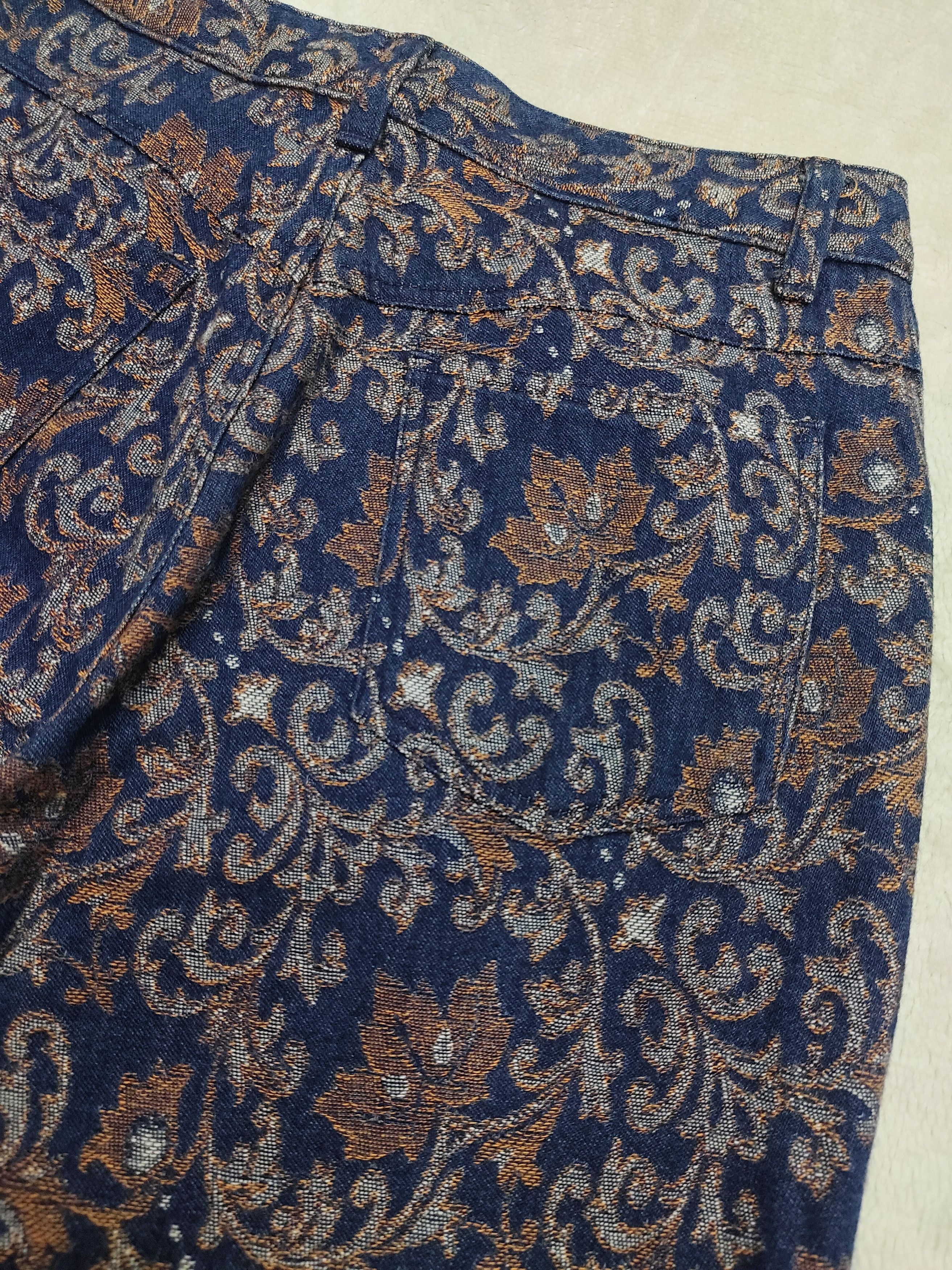 Versace 90s Gianni Versace❤️‍🔥Archive Baroque Jacquard Jeans Size 28" / US 6 / IT 42 - 5 Thumbnail
