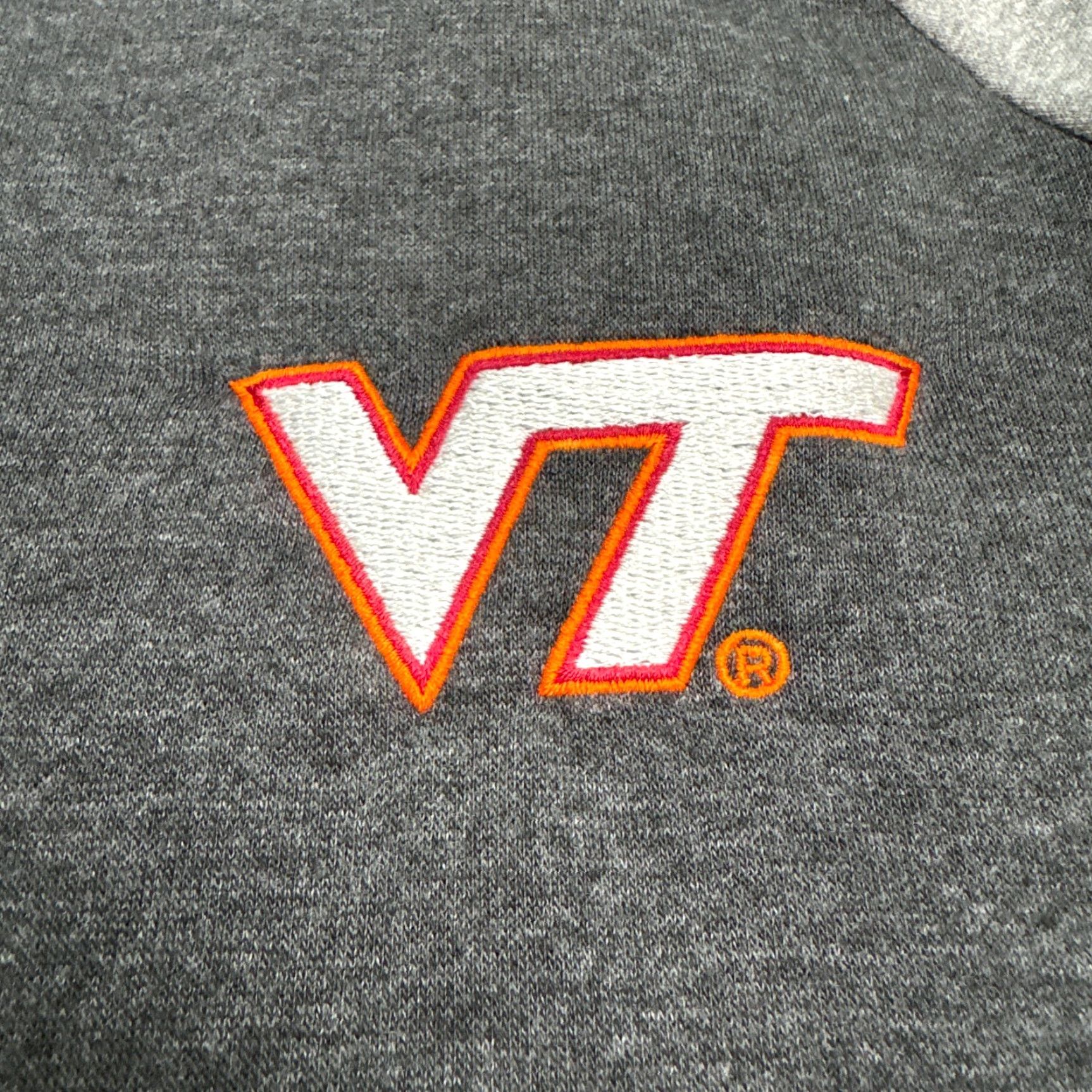 Vintage Virginia Tech Hokies Pullover Jacket Sweatshirt 2XL Mens Gray Raglan 1/4 Zip All Seasons Athleisure Sports Jacket Size US XXL / EU 58 / 5 - 5 Thumbnail