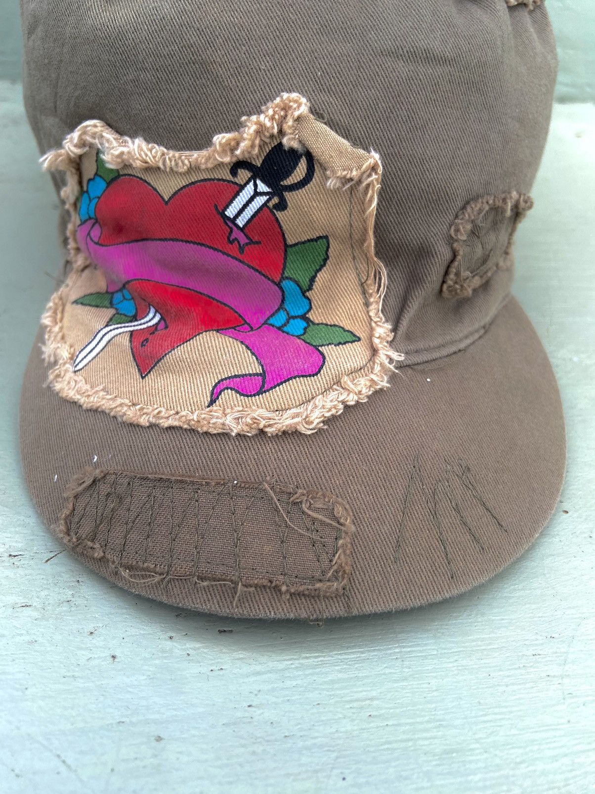 If Six Was Nine 2000s ditsetressed japanese style patrol hat Size ONE SIZE - 2 Thumbnail