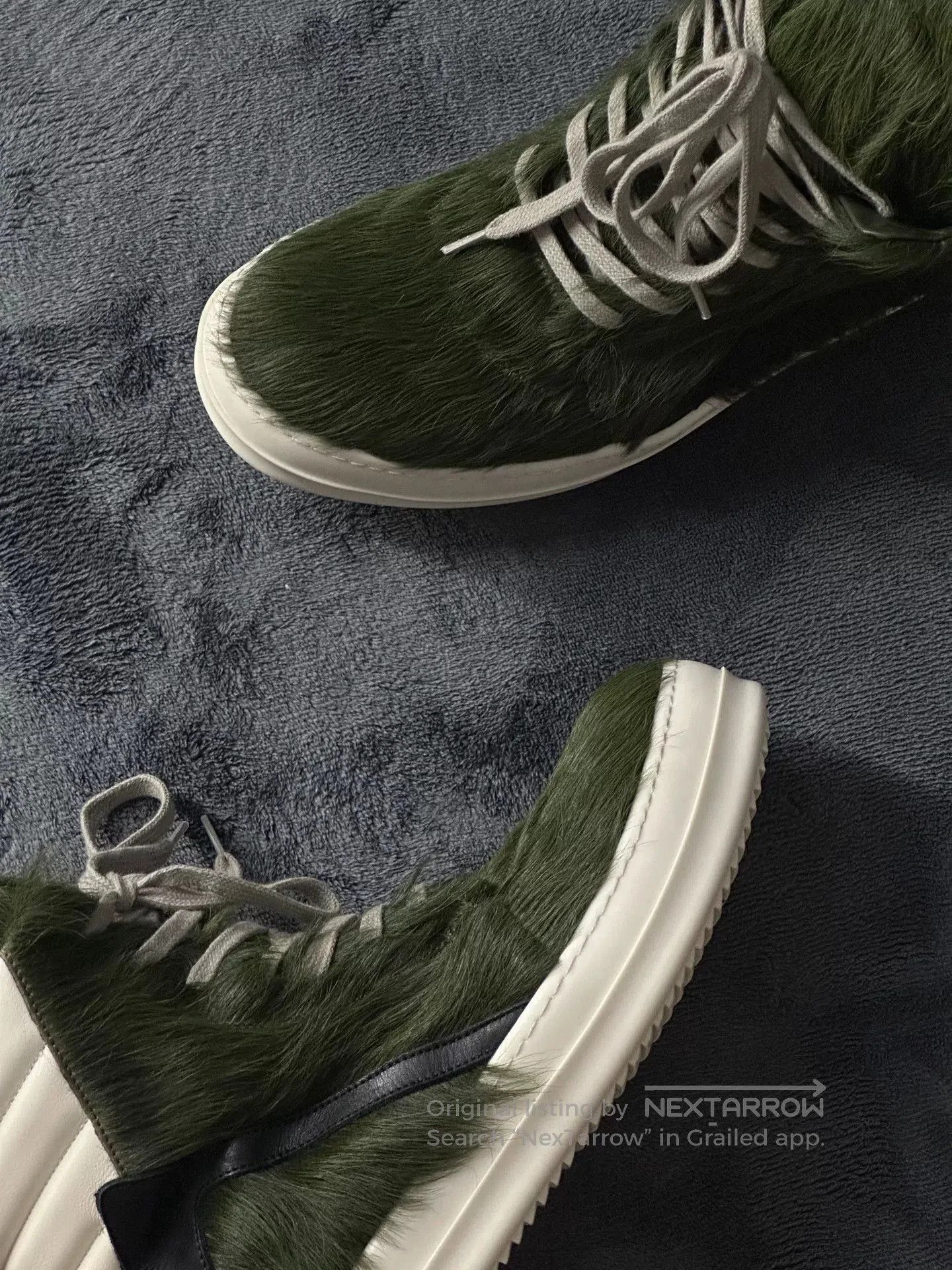 Rick Owens Rick Owens Green Fur Sneakers size 41. Size US 8 / EU 41 - 4 Thumbnail