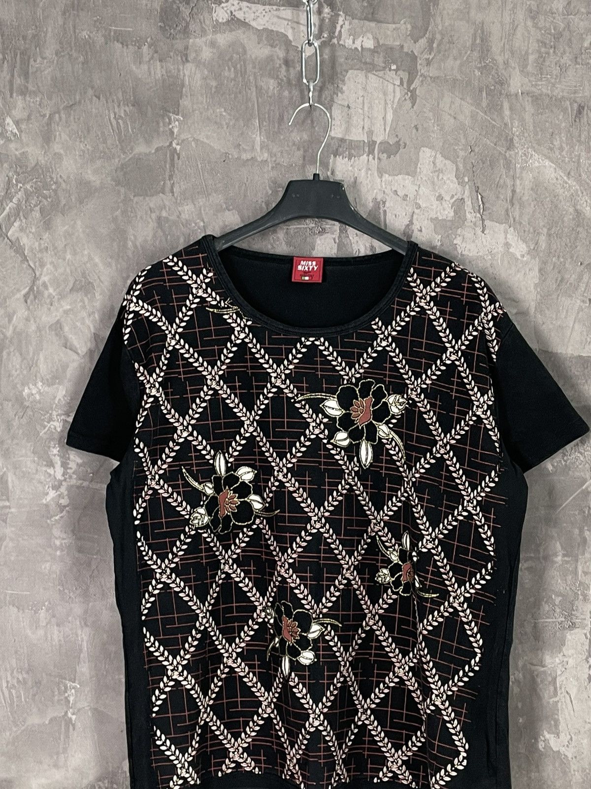 Miss Sixty × Vintage 00s Miss Sixty Flower Cute Logo T Shirt Top Size M / US 6-8 / IT 42-44 - 2 Thumbnail