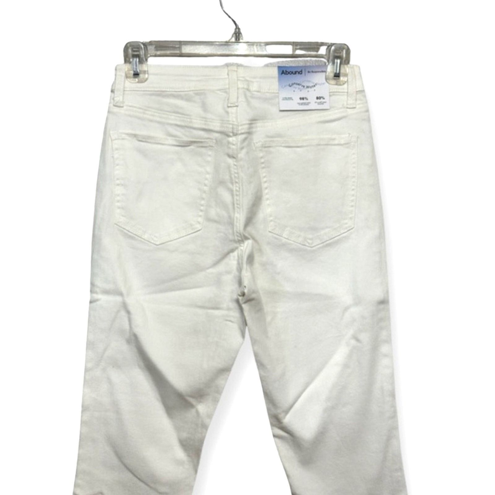 Other Abound Women's White Skinny Mid Rise Jeans Stretch Denim 26 Size 26" / US 2 / IT 38 - 5 Thumbnail