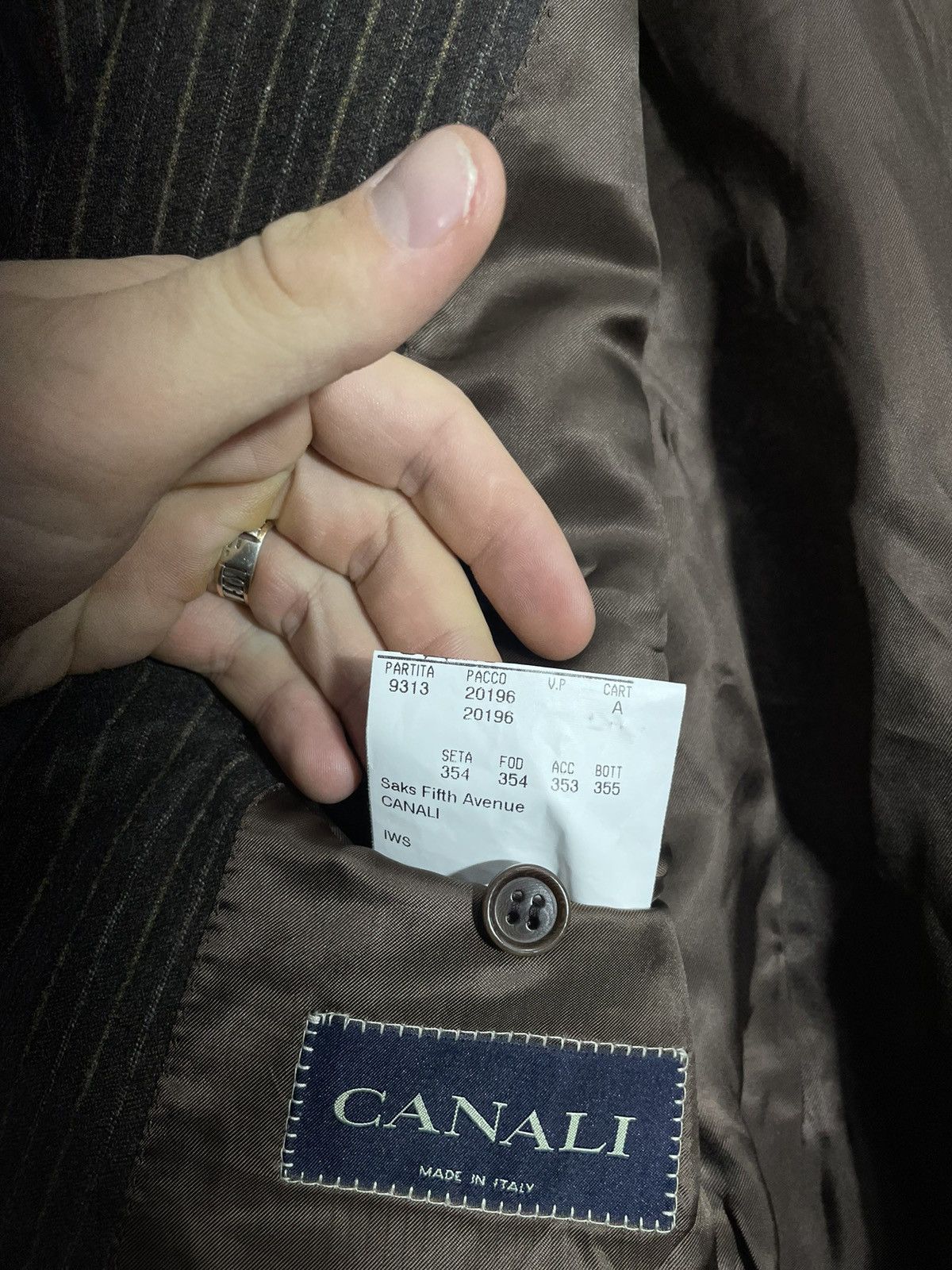 Canali Canali brown striped wool blazer size 56R Size 54R - 15 Thumbnail