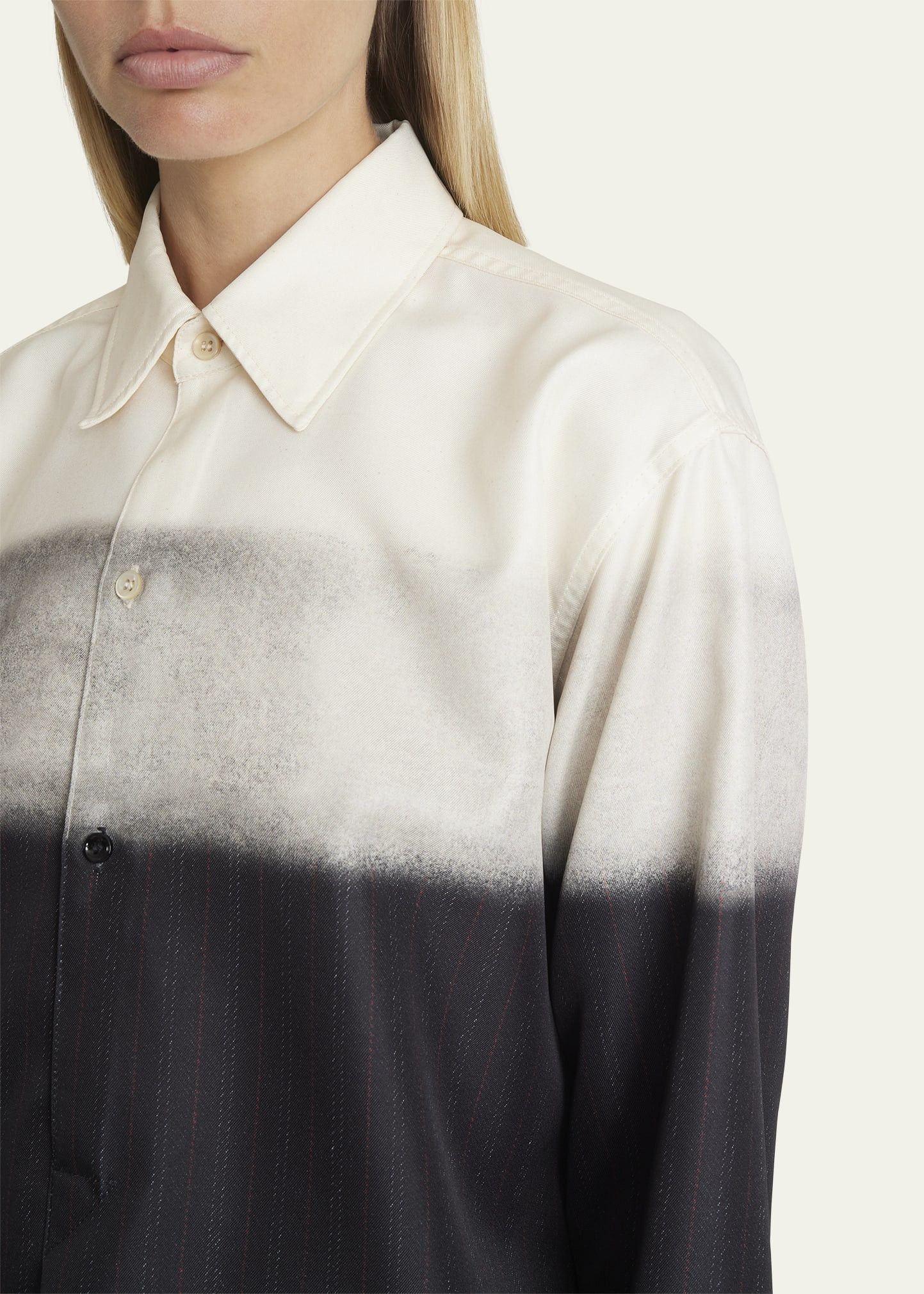 Maison Margiela o1y0625 Patterned Shirt in Black/Cream Size S / US 4 / IT 40 - 5 Thumbnail