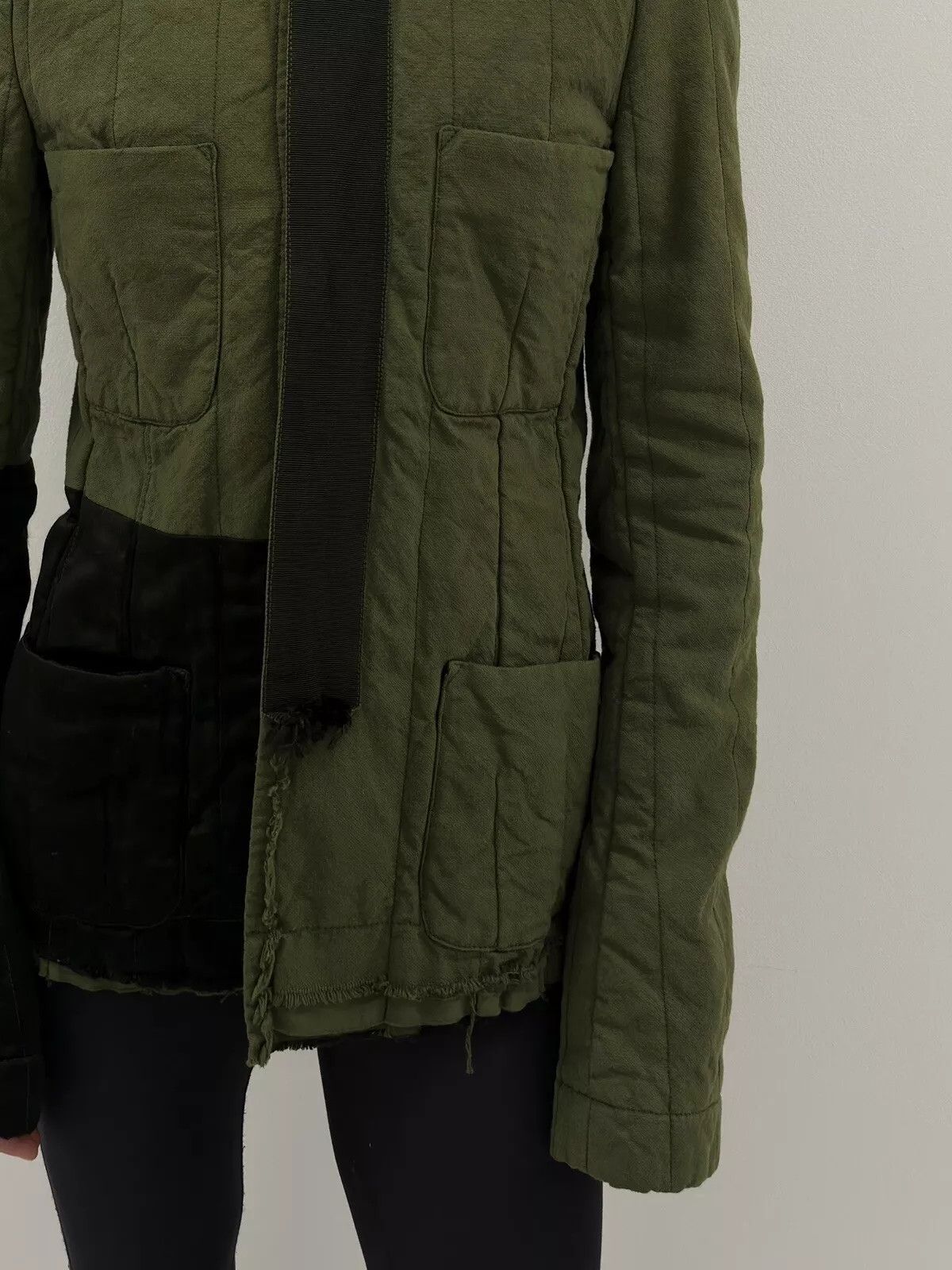 Haider Ackermann Haider Ackermann Black Quilted Contrast Jacket Womens Size XS / US 0-2 / IT 36-38 - 10 Thumbnail