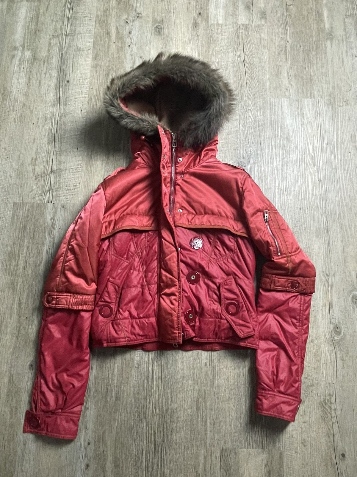 Dior Christian Dior cropped nylon fur hooded Jacket Size M / US 6-8 / IT 42-44 - 1 Thumbnail