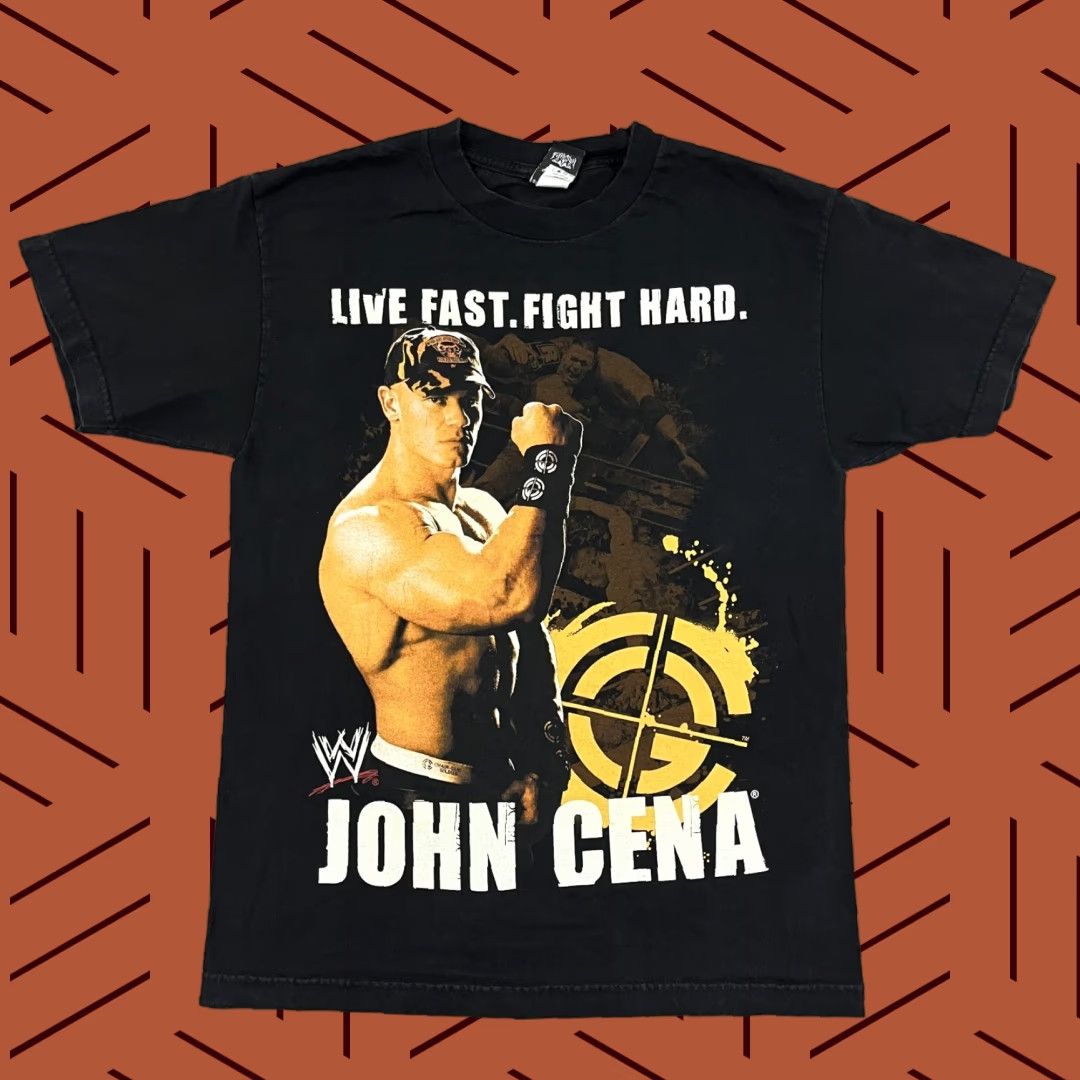 Vintage VINTAGE John Cena Graphic T-Shirt Mens Medium Black Wrestling Live Fast Fight Hard 2007 Size US M / EU 48-50 / 2 - 1 Thumbnail
