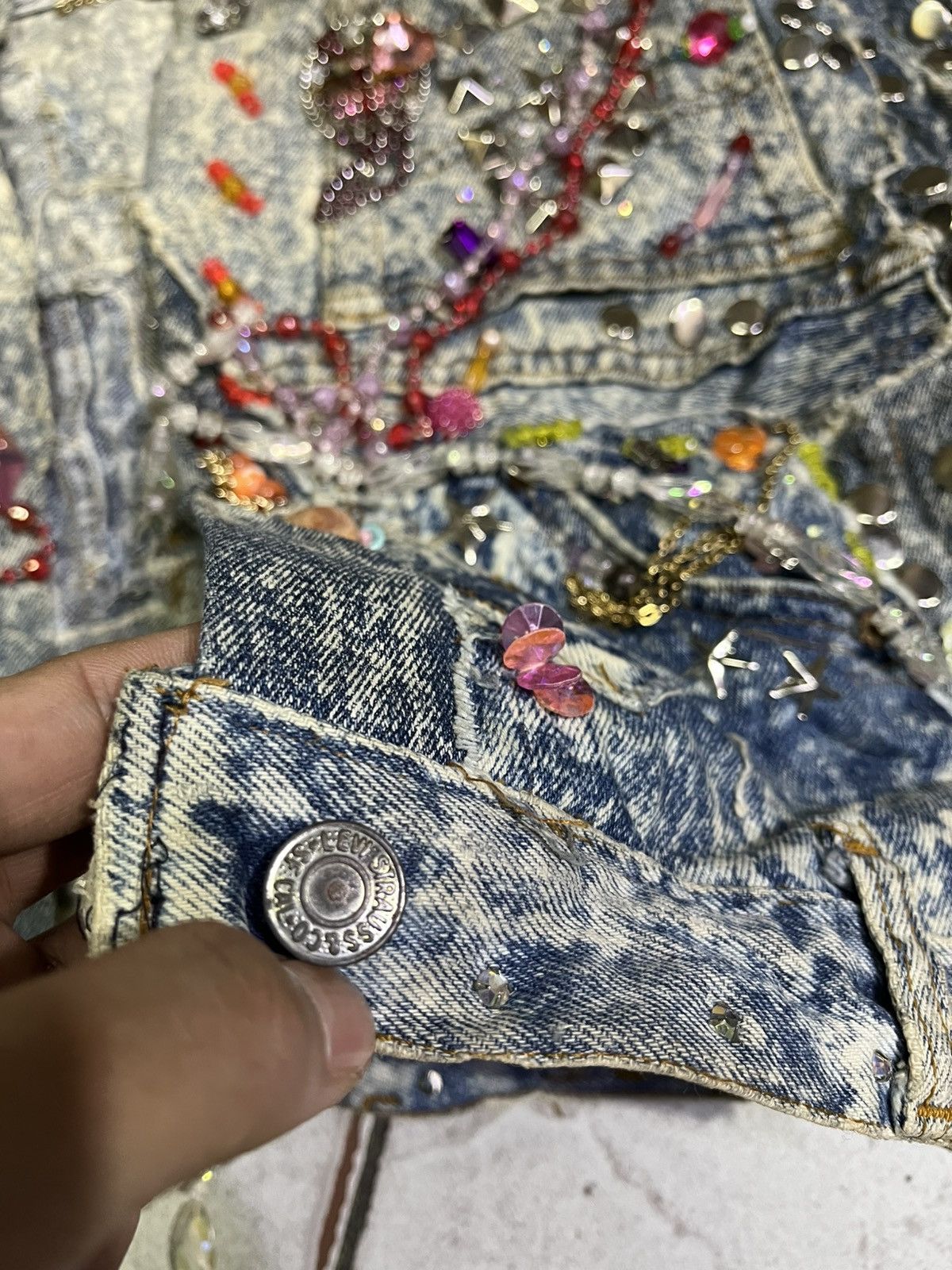 Levi's 🔥🔥🔥 Very Rare Levis Patchwork X Tony Alamo Denim Jacket Size US S / EU 44-46 / 1 - 9 Thumbnail