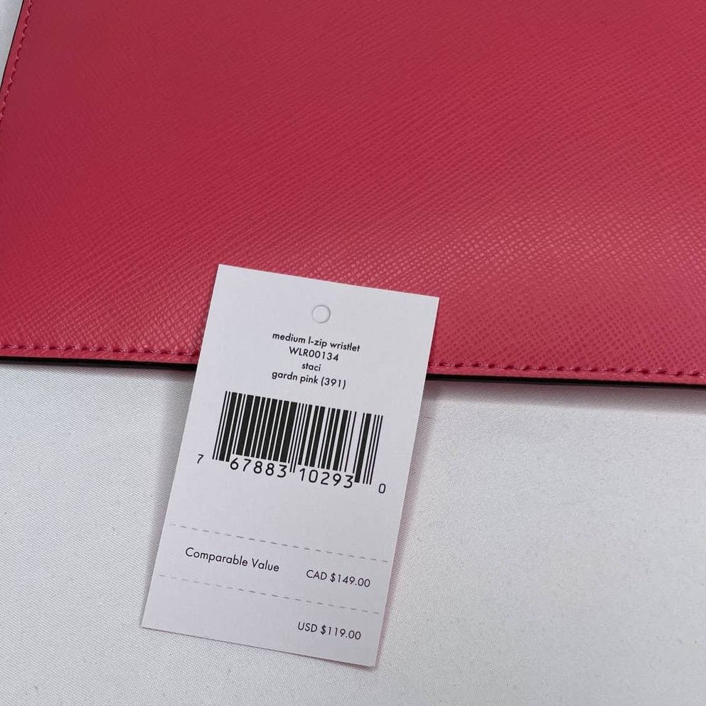 Kate Spade Kate Spade Staci Medium L-Zip Wristlet Wallet Garden Pink Size ONE SIZE - 7 Thumbnail