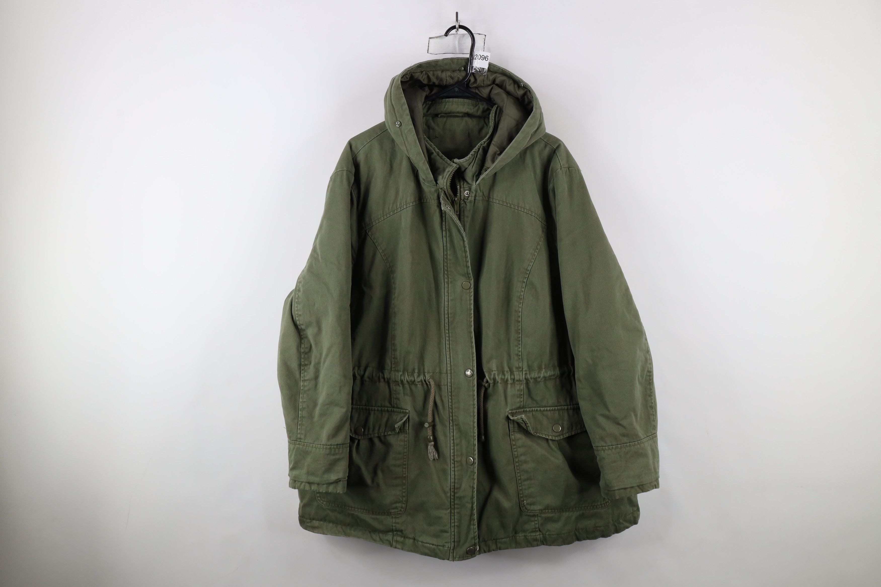 Vintage Vintage 90s Streetwear Military Quilted Hooded Field Jacket Size 3XL / US 20-22 - 1 Thumbnail