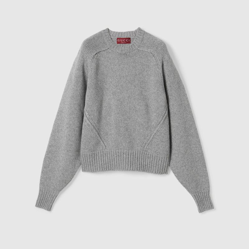 Gucci o1B3y1r0526 Wool And Cashmere Sweater in Gray Size S / US 4 / IT 40 - 1 Thumbnail