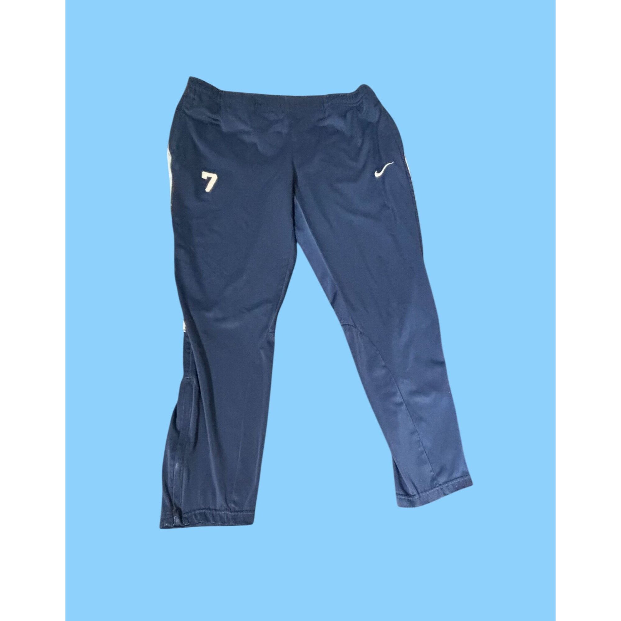 Nike Nike Navy Blue Dri-Fit Athletic Joggers with Number 7 & Side Size US 34 / EU 50 - 1 Thumbnail