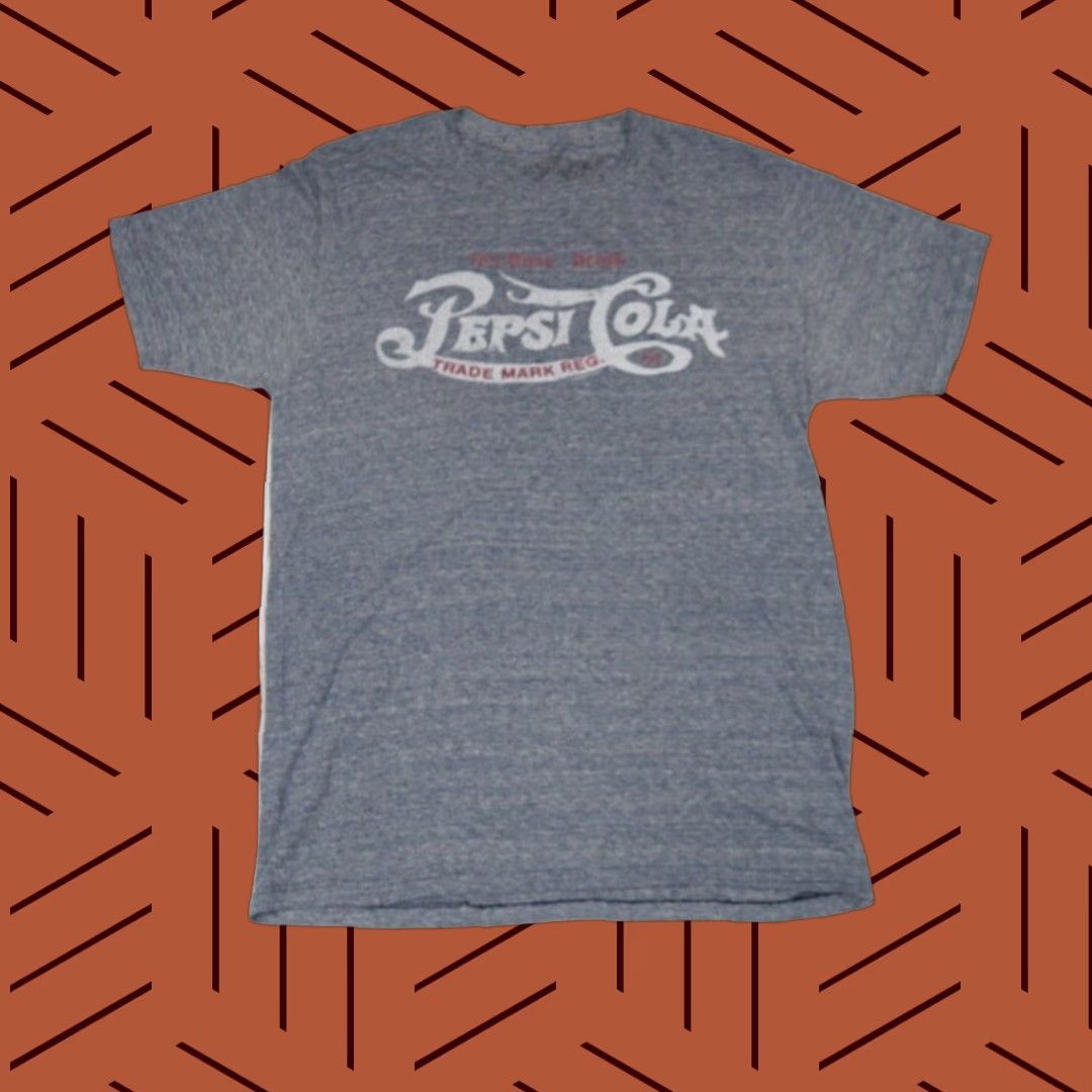 Vintage VINTAGE SAVVY PEPSI MENS T-Shirt Short Sleeve Crew Neck Blue Grey Retro Logo Classic Modern Size US 31 - 1 Thumbnail
