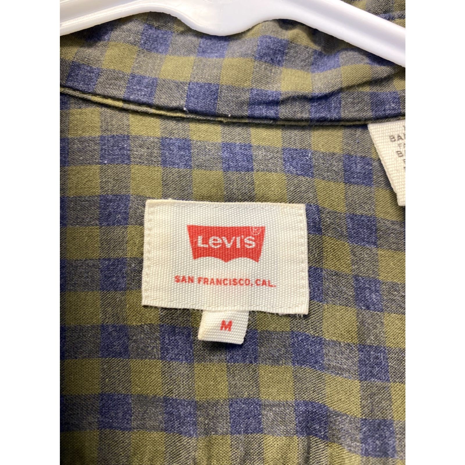 Levi's VINTAGE Levi's Shirt Slim Button-Up Mens M Green Blue Check Long Sleeve 37-51 Men’s Dress Shirt Size US M / EU 48-50 / 2 - 5 Thumbnail