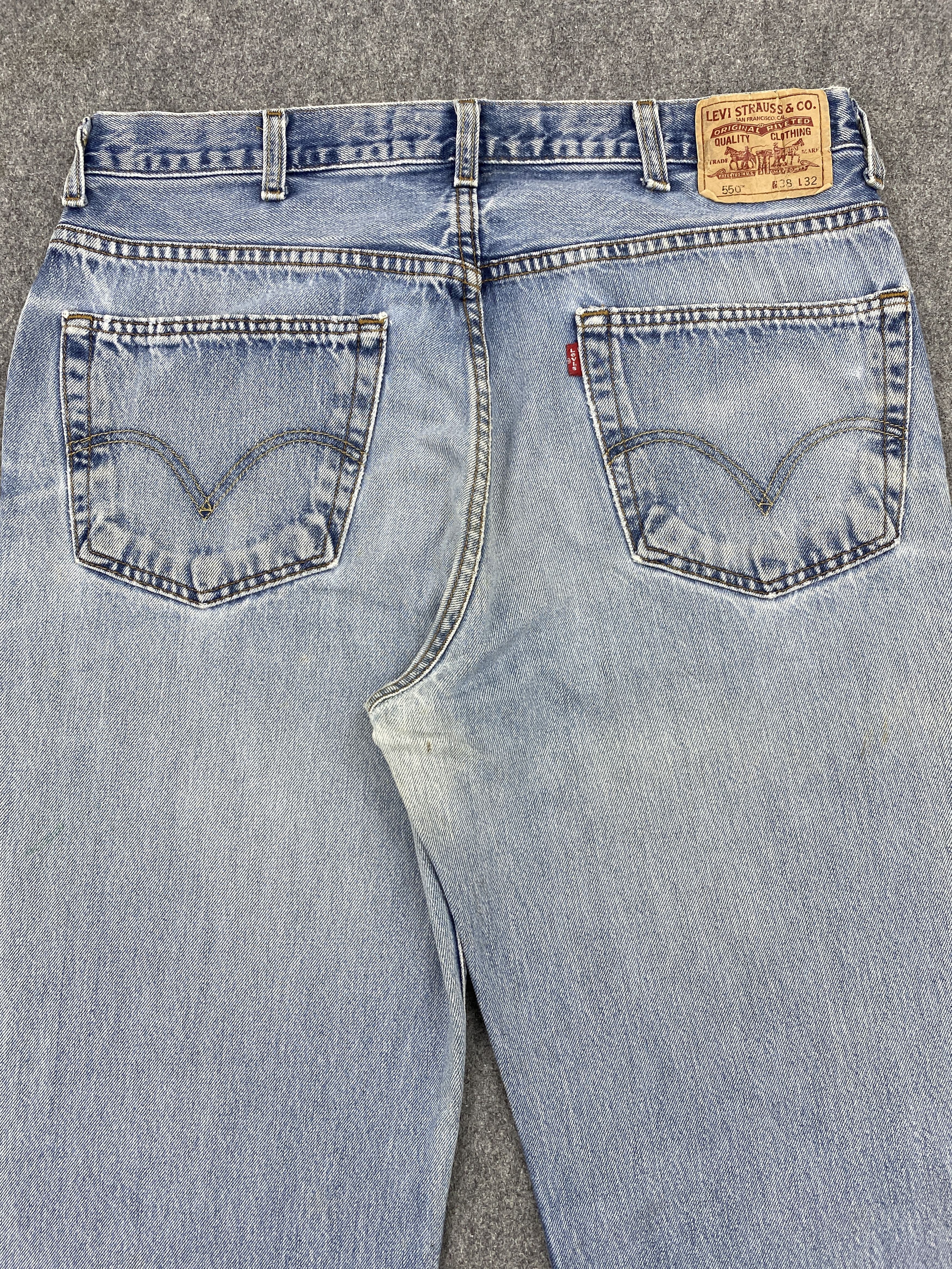 Levi's × Vintage Vintage Levis 550 Faded Blue Denim Jeans Size US 36 / EU 52 - 4 Thumbnail