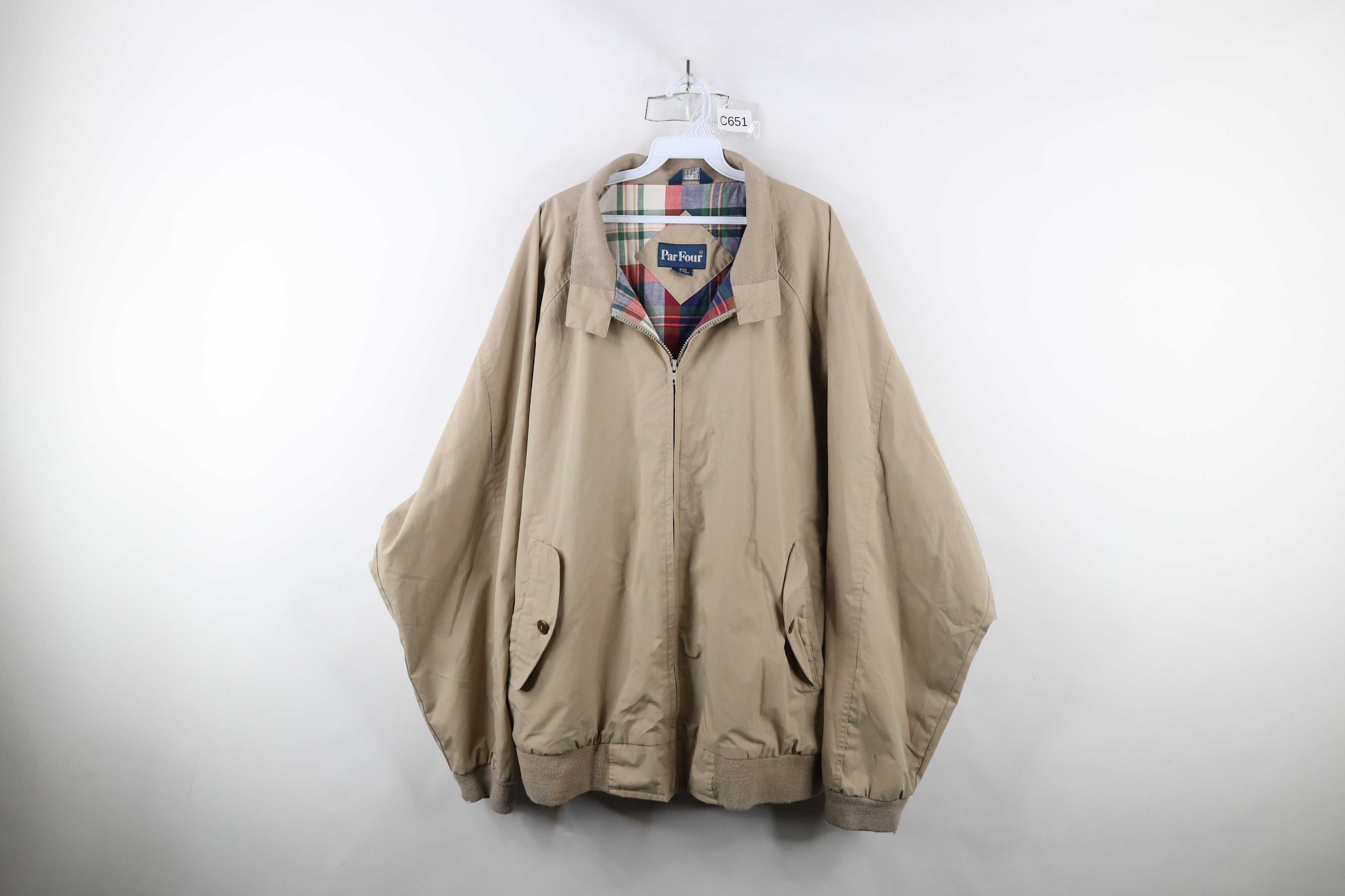 Vintage Vintage 90s Streetwear Lined Cafe Racer Bomber Jacket Beige Size US XXL / EU 58 / 5 - 1 Thumbnail